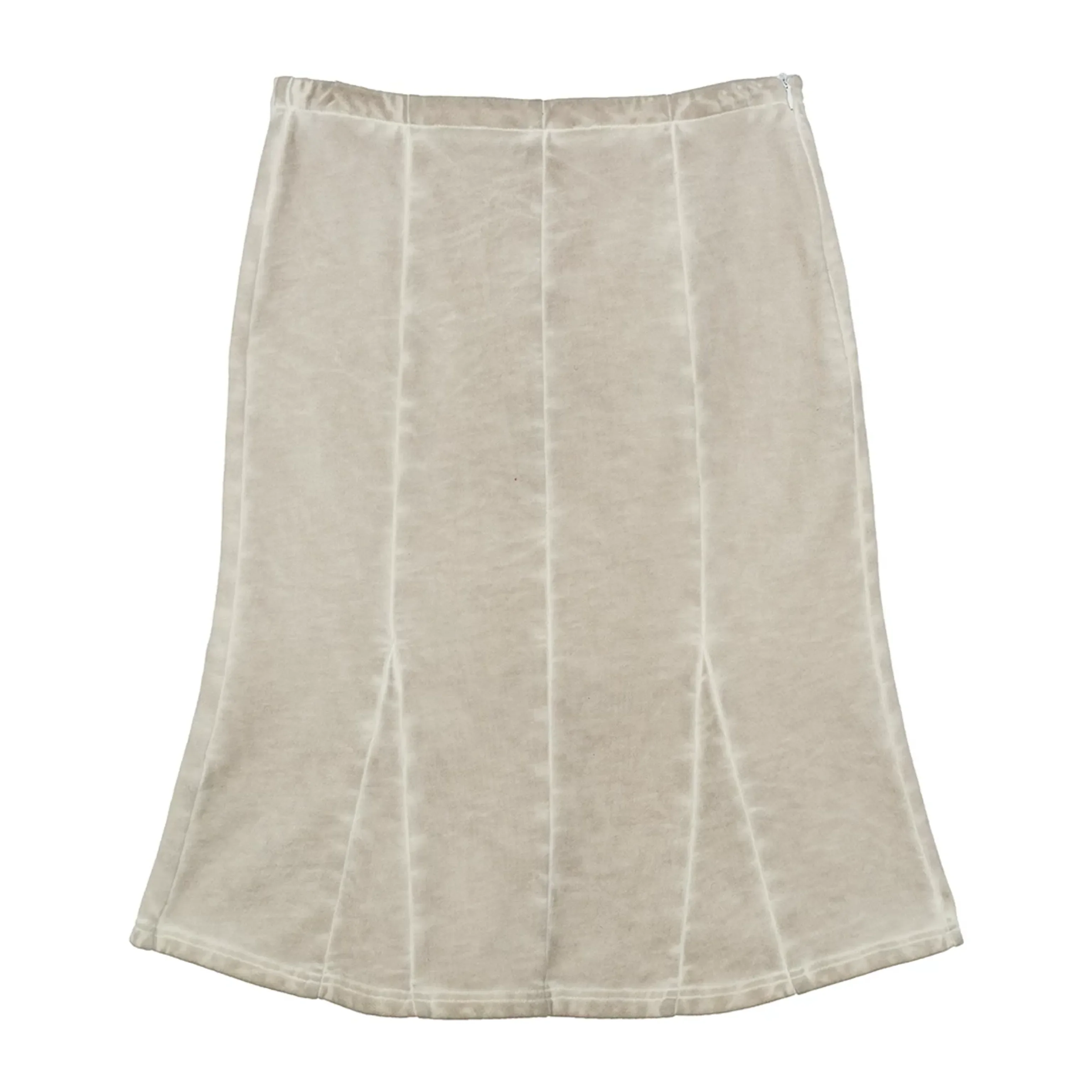 Washed Cotton Knit Fishtail Skirt - Image 7