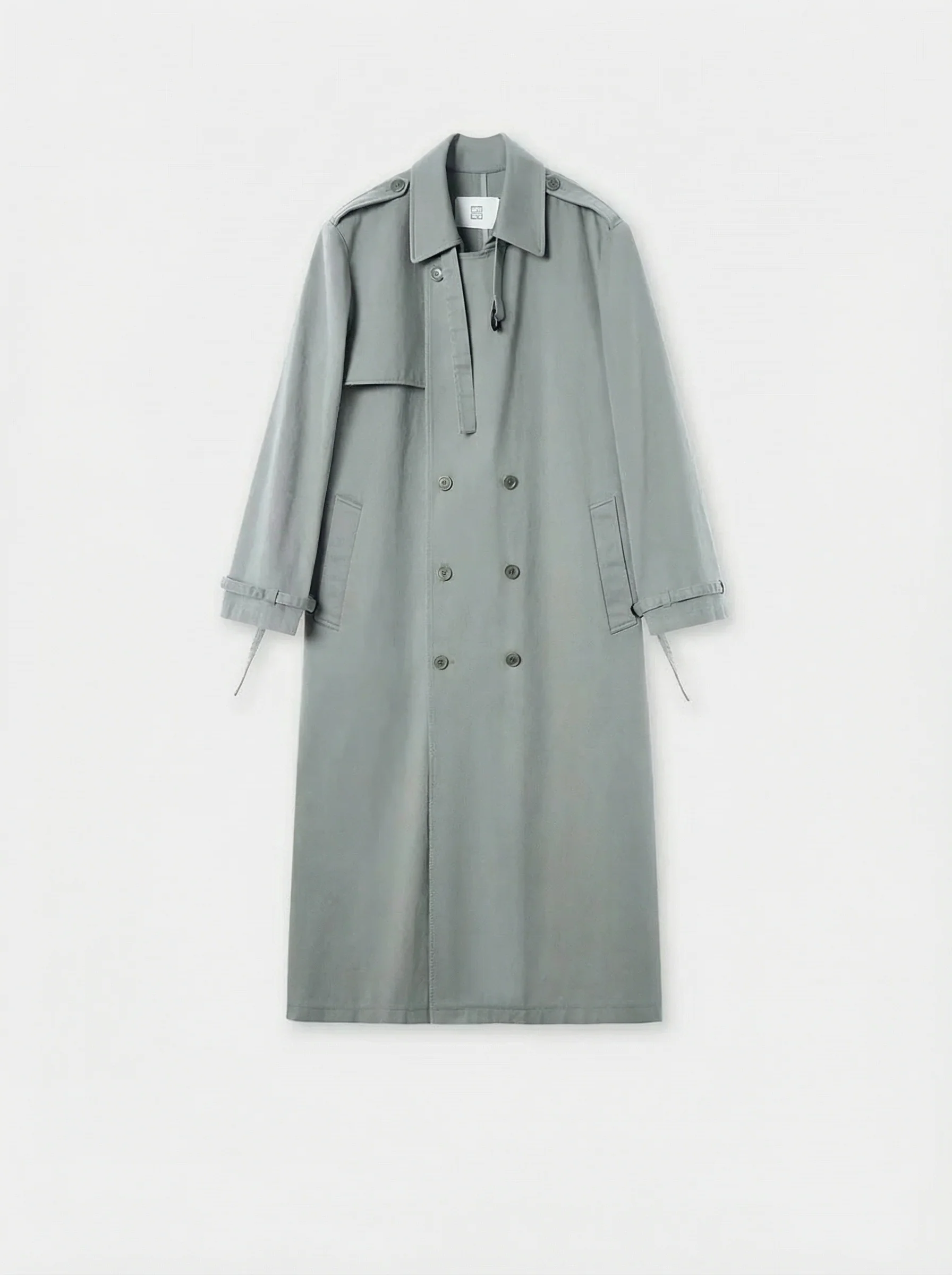 Washed Cotton Maxi Trench Coat - Image 6