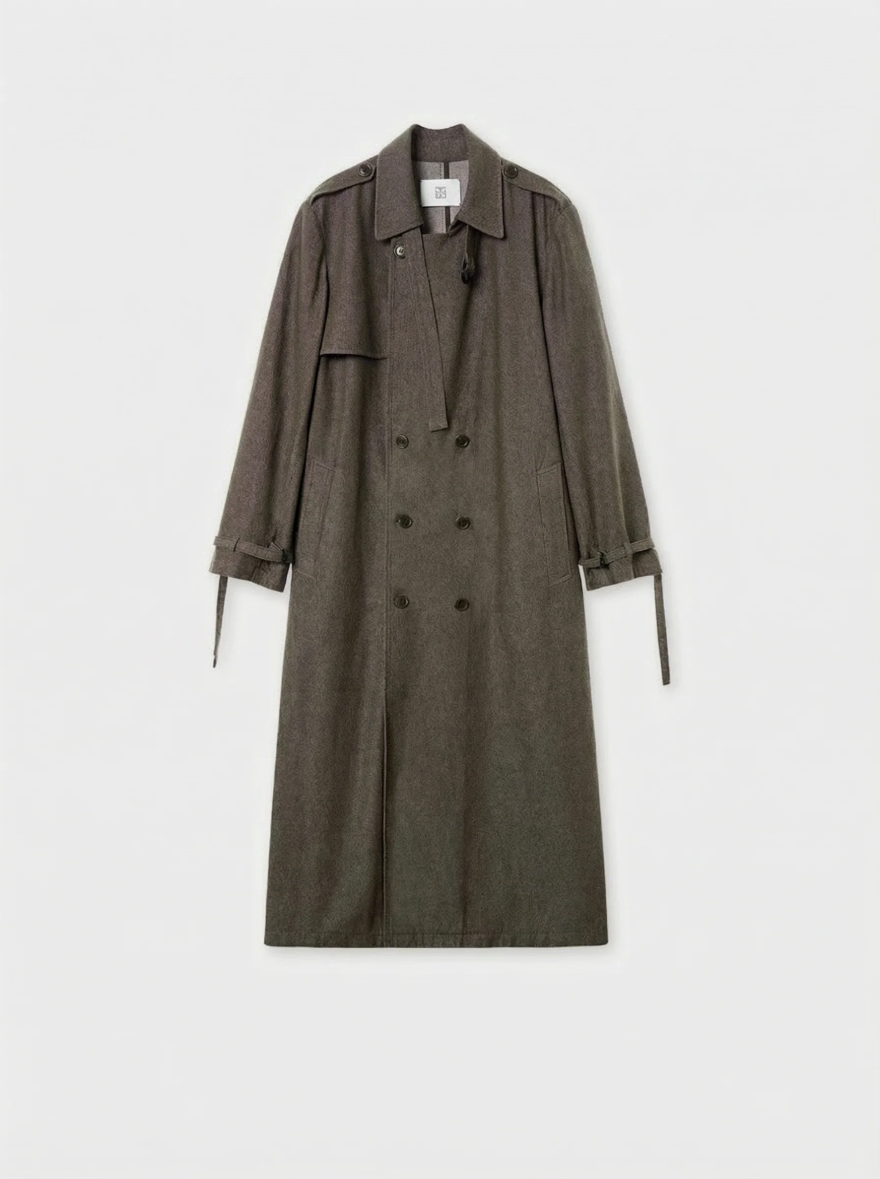 Washed Cotton Maxi Trench Coat - Image 8