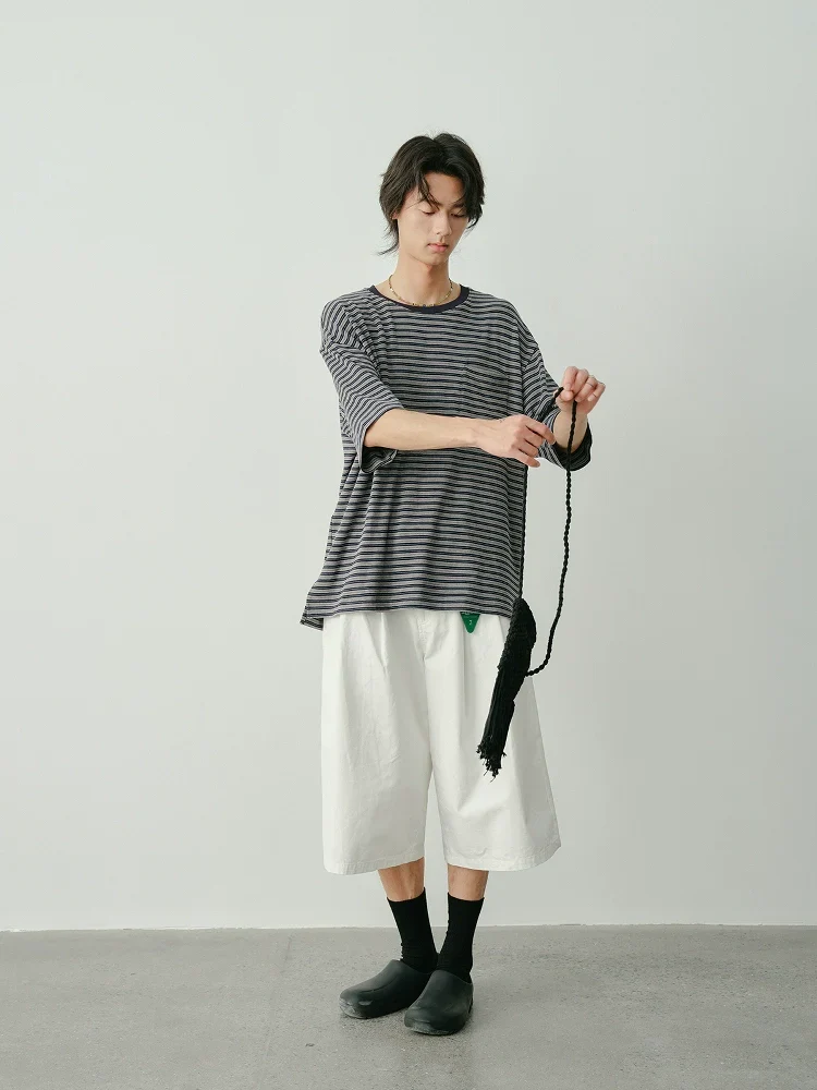 Washed Cotton Pleated Bermuda Shorts - Image 3
