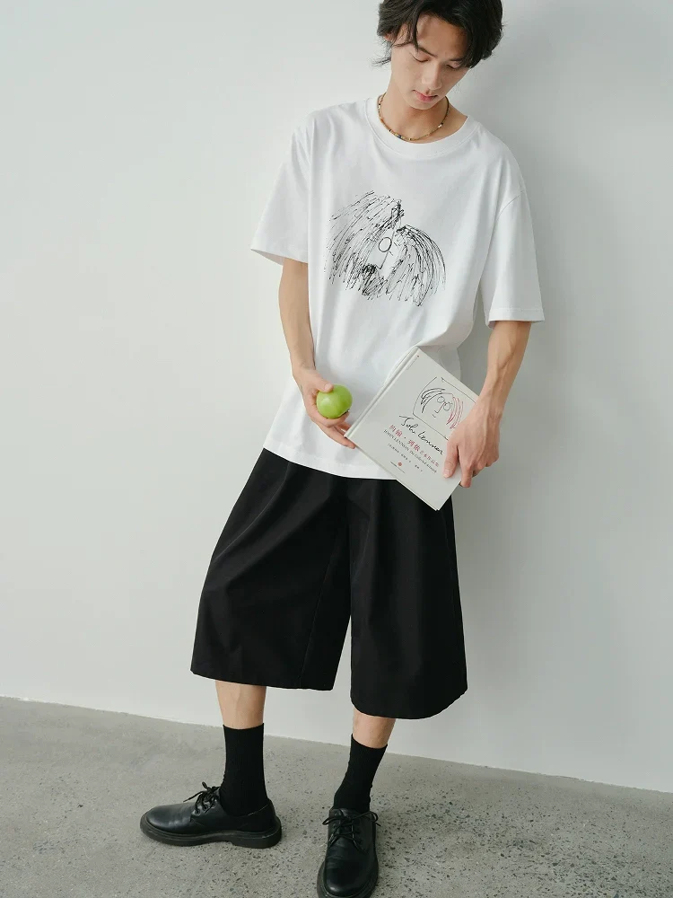 Washed Cotton Pleated Bermuda Shorts - Image 4