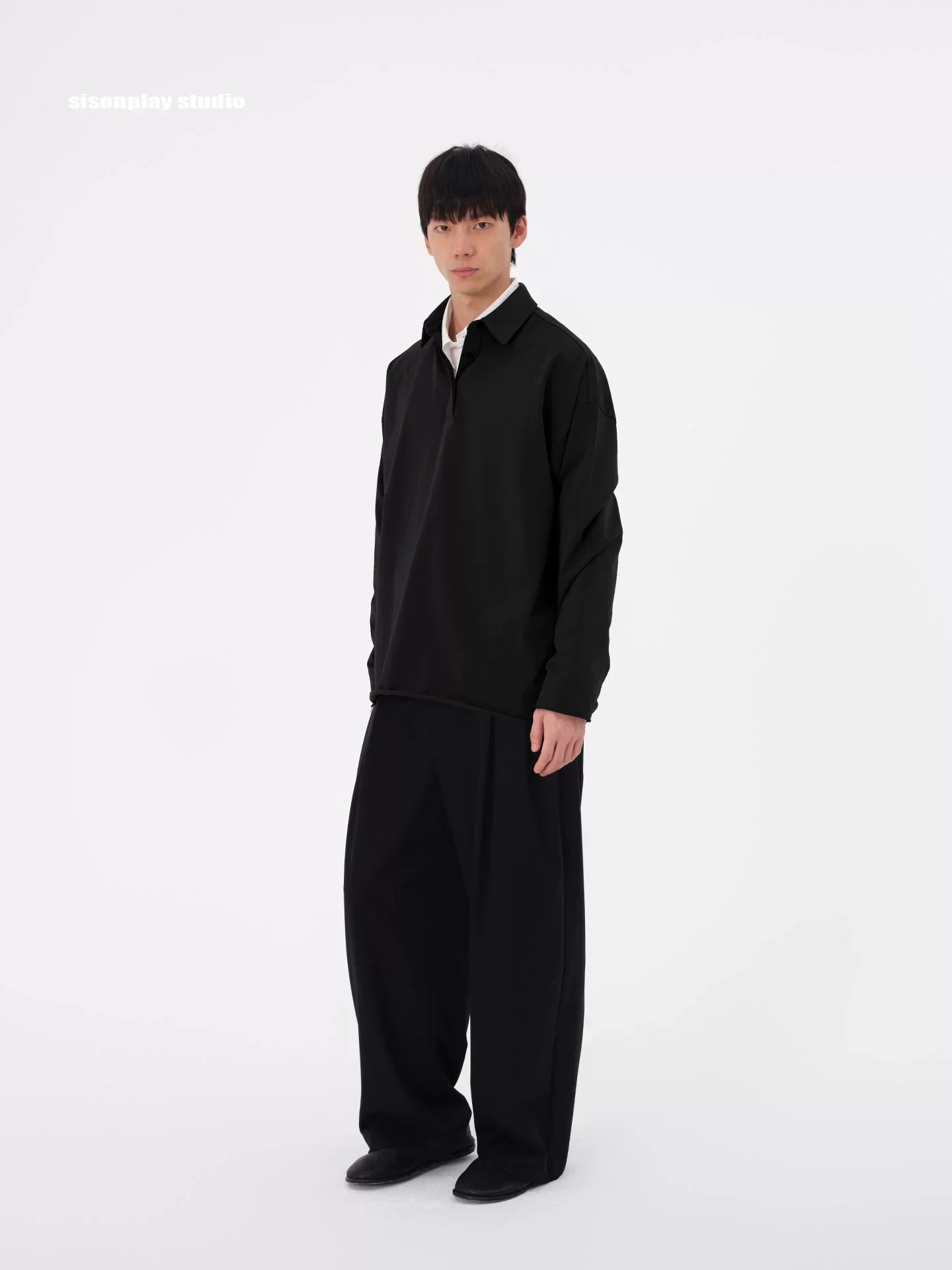 Washed Cotton Popover Polo - Image 4