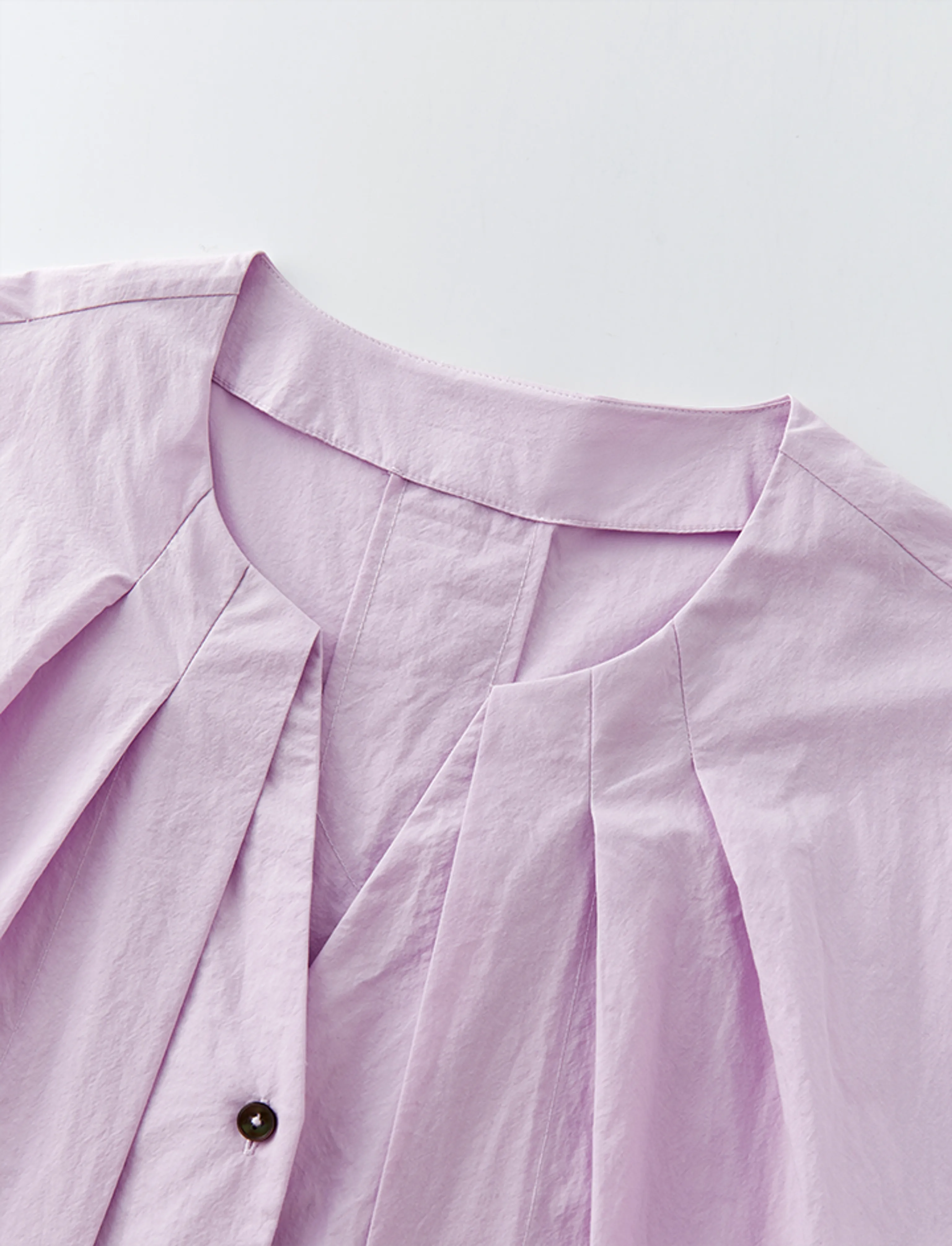 Washed Cotton V-Neck Belted Shirt Dress - Image 8