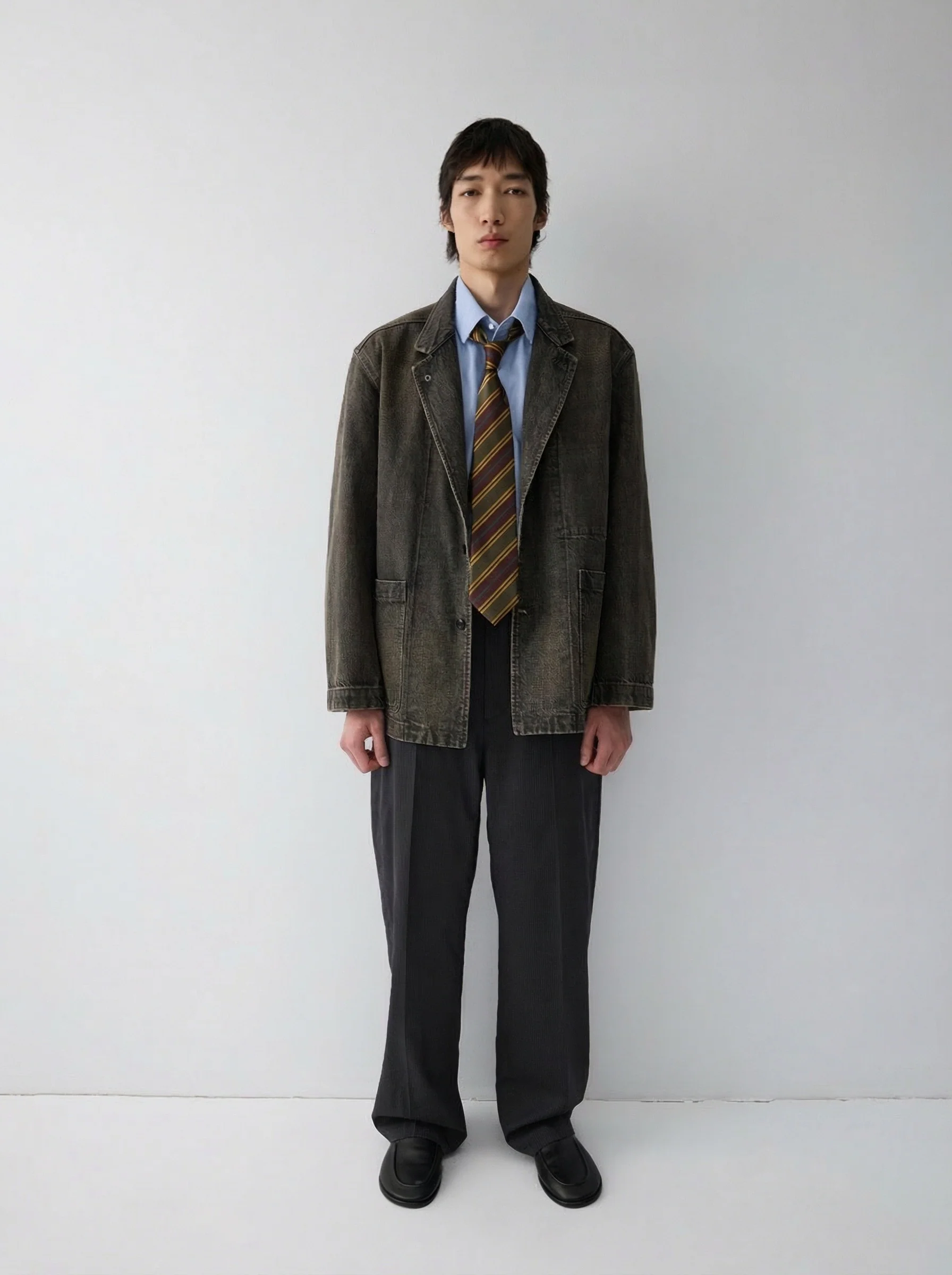 Washed Denim Blazer