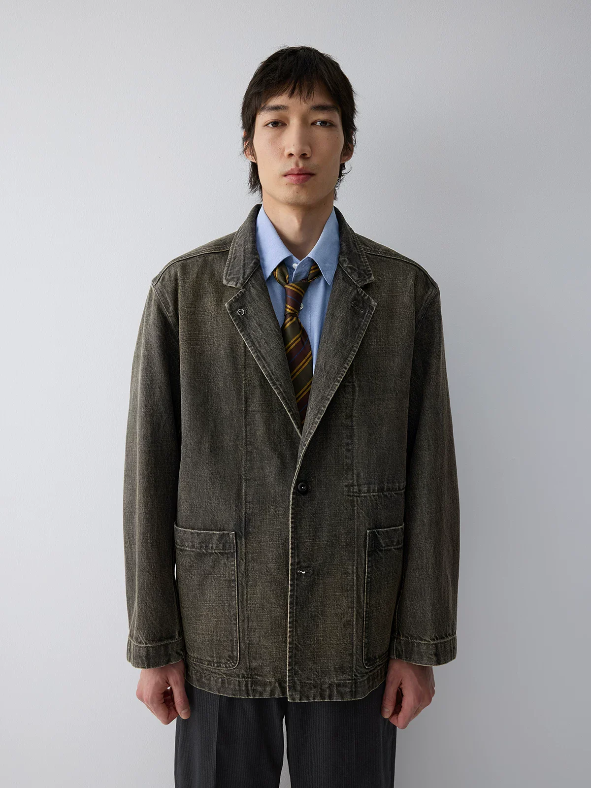 Washed Denim Blazer - Image 2