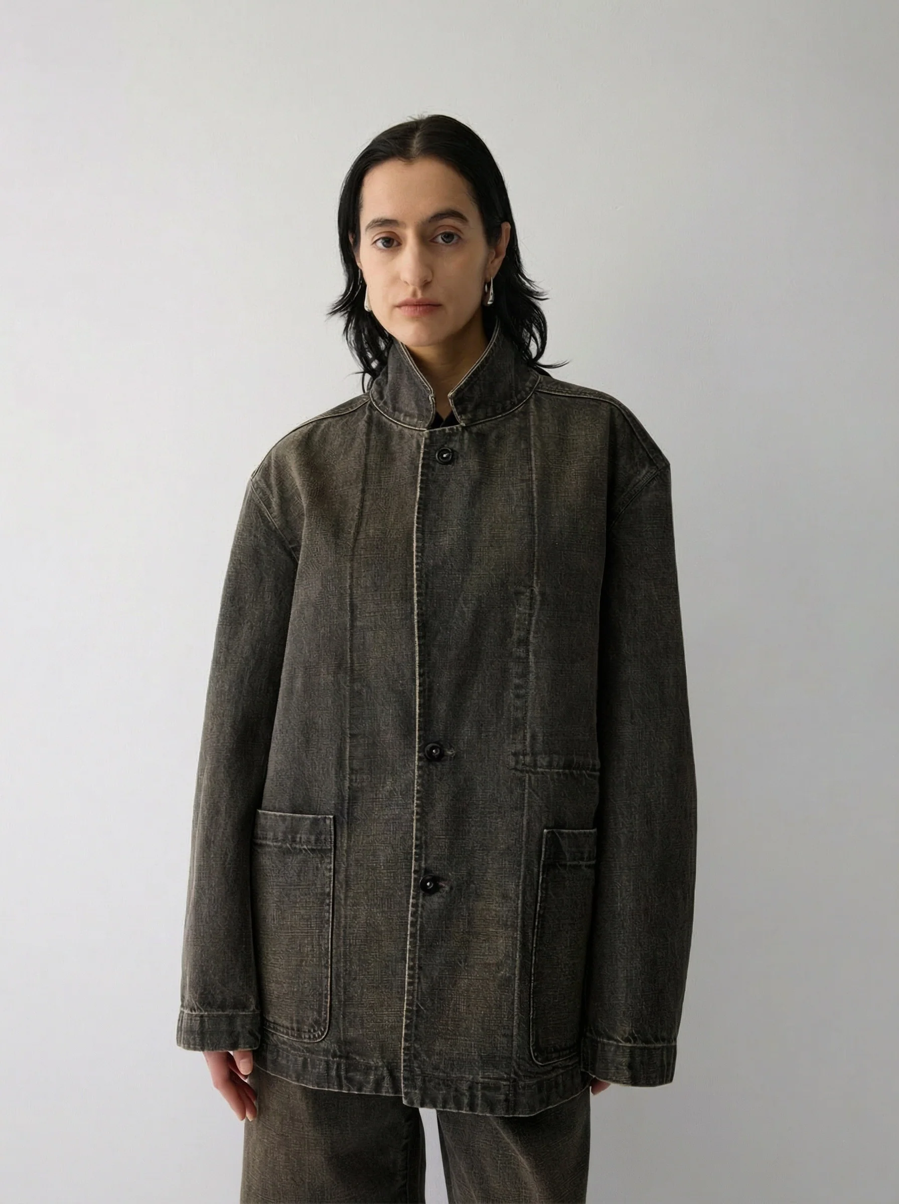Washed Denim Blazer - Image 4