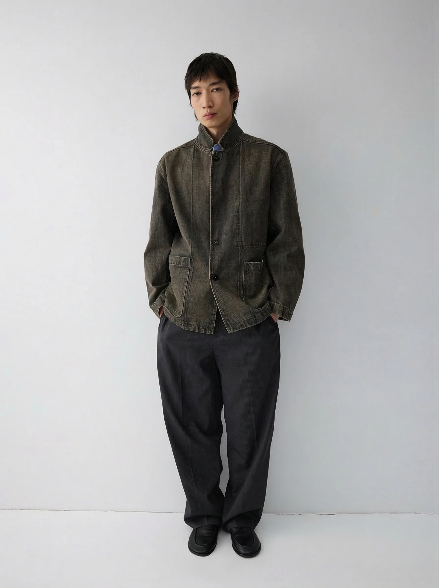 Washed Denim Blazer - Image 6