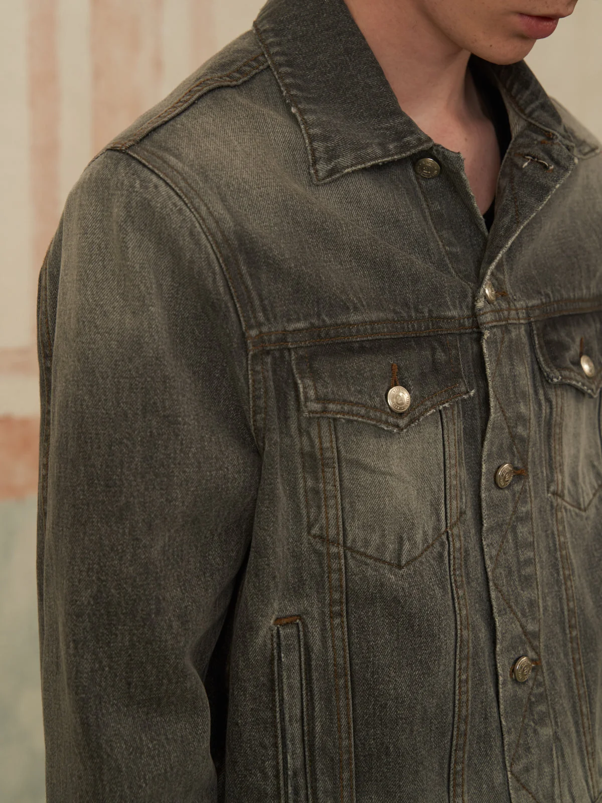 Washed Denim Jacket - Image 5