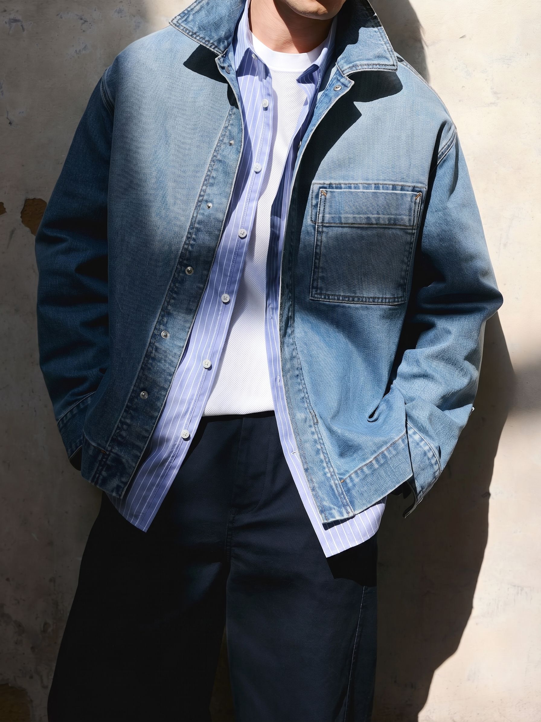Washed Denim Jacket - Image 3