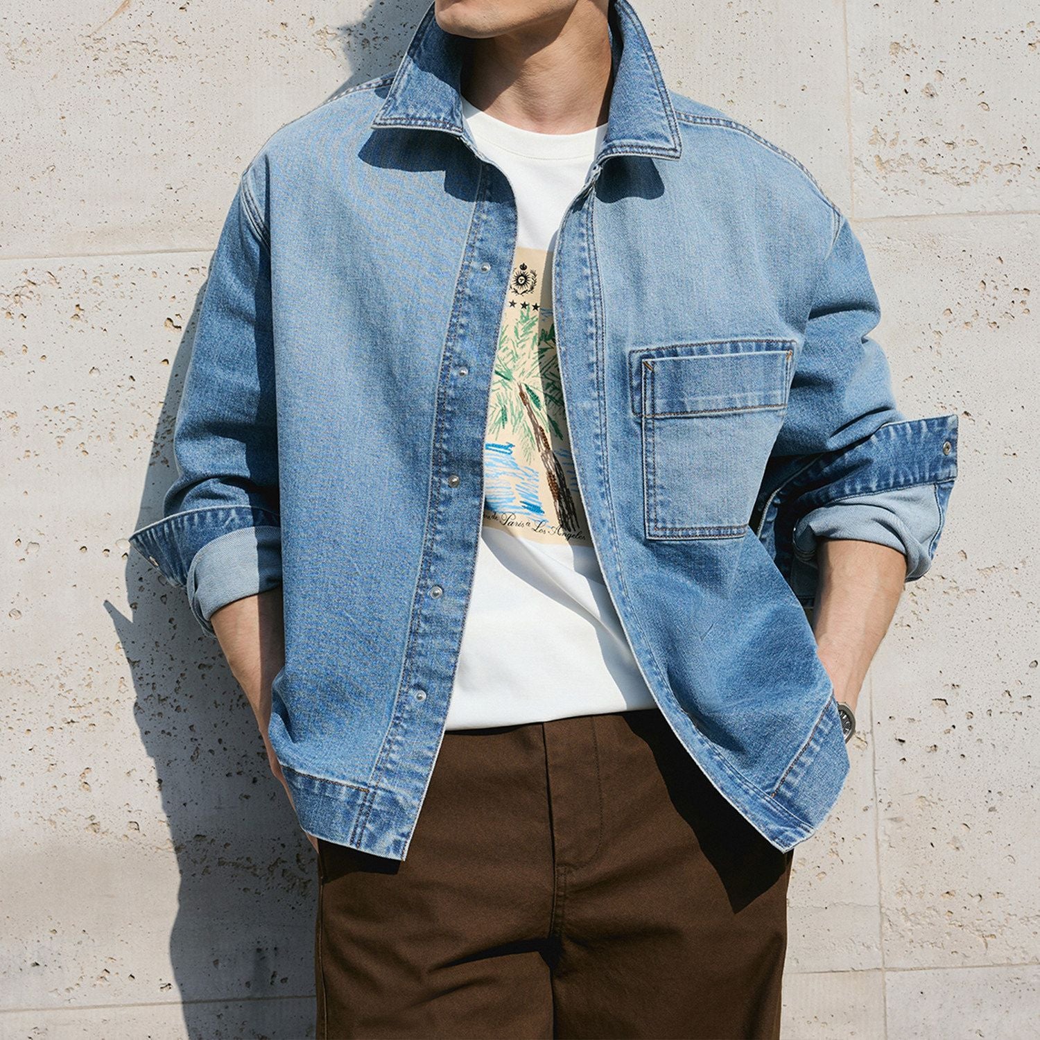 Washed Denim Jacket - Image 5