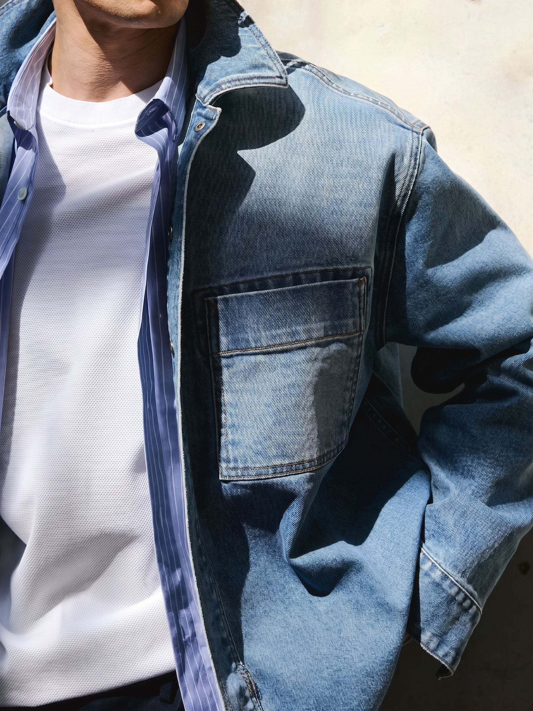 Washed Denim Jacket - Image 6