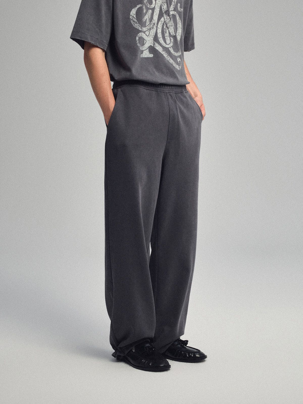Washed Drawstring Pants - Image 4
