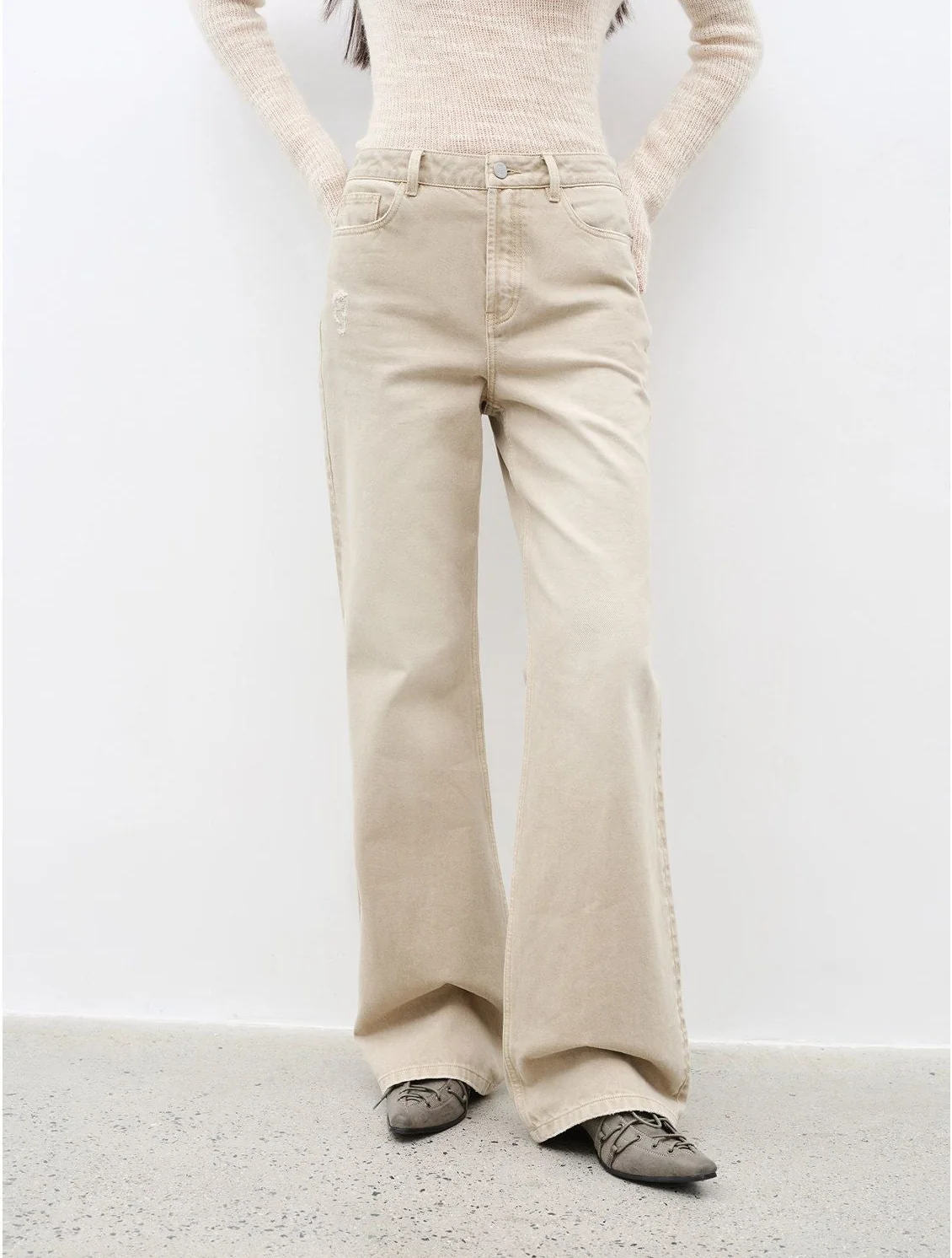 Washed Flare Jeans - Image 7
