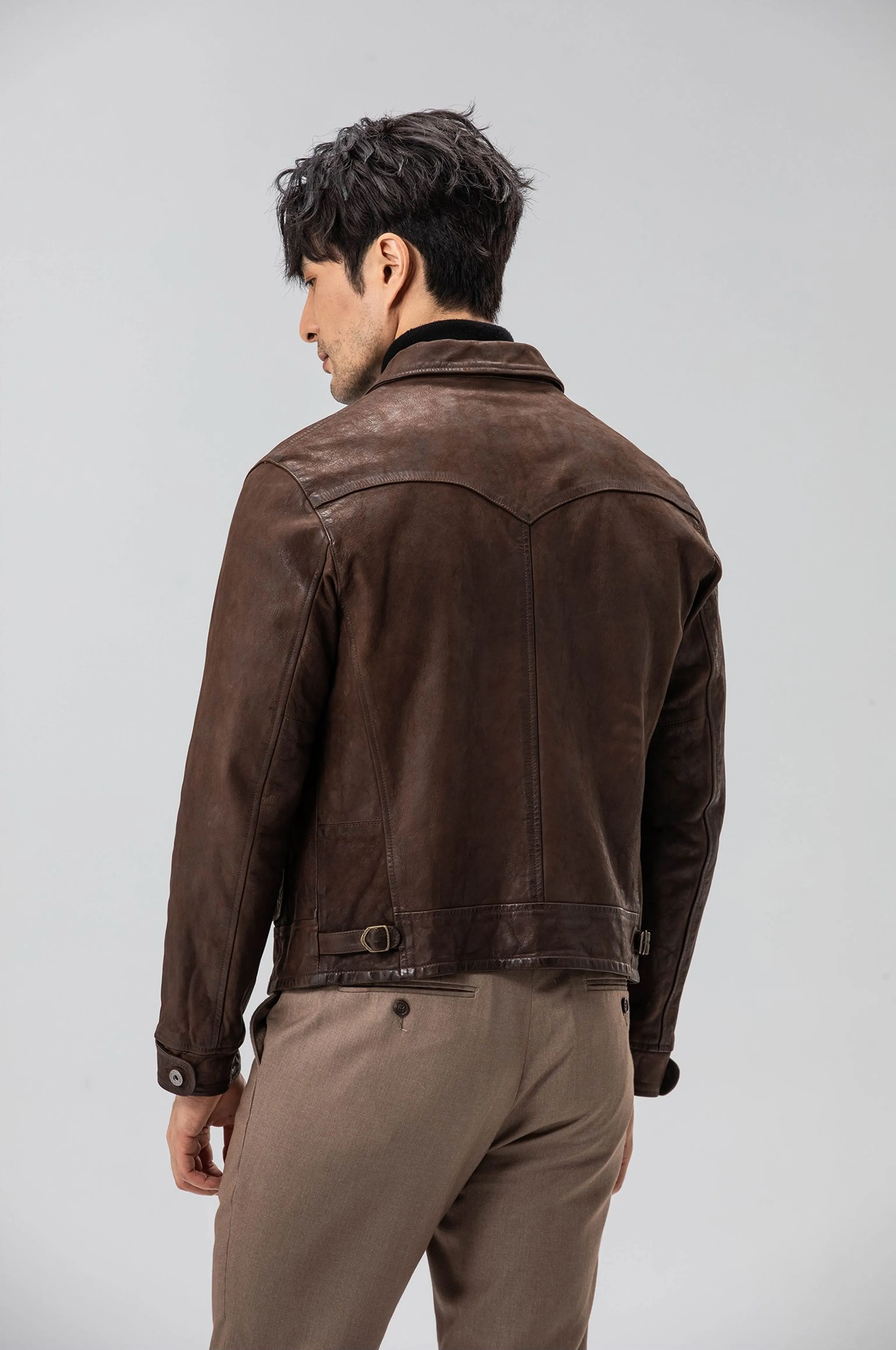 Washed Goatskin 3-Pocket Jacket - Image 4