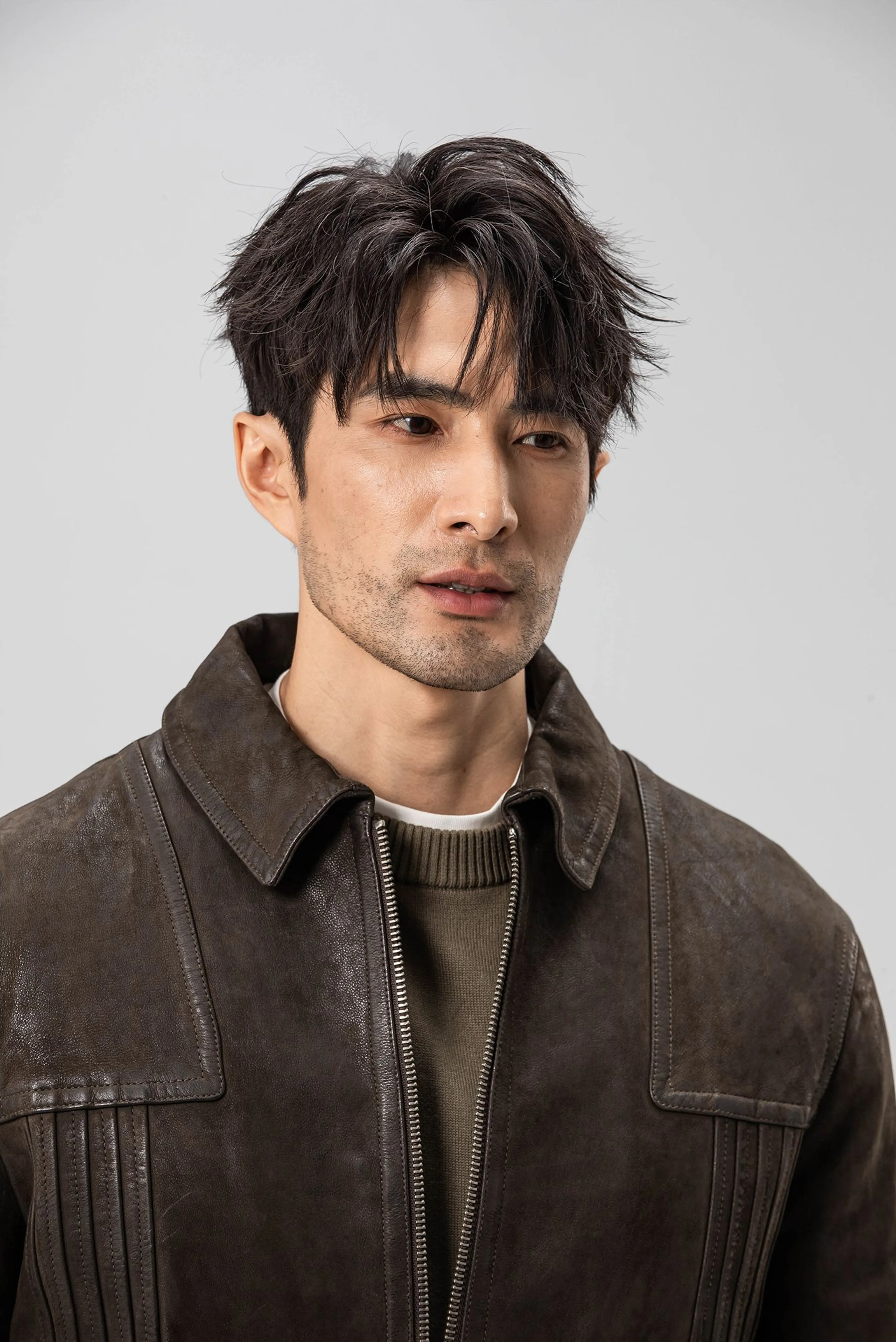 Washed Goatskin Zip Jacket - Image 4