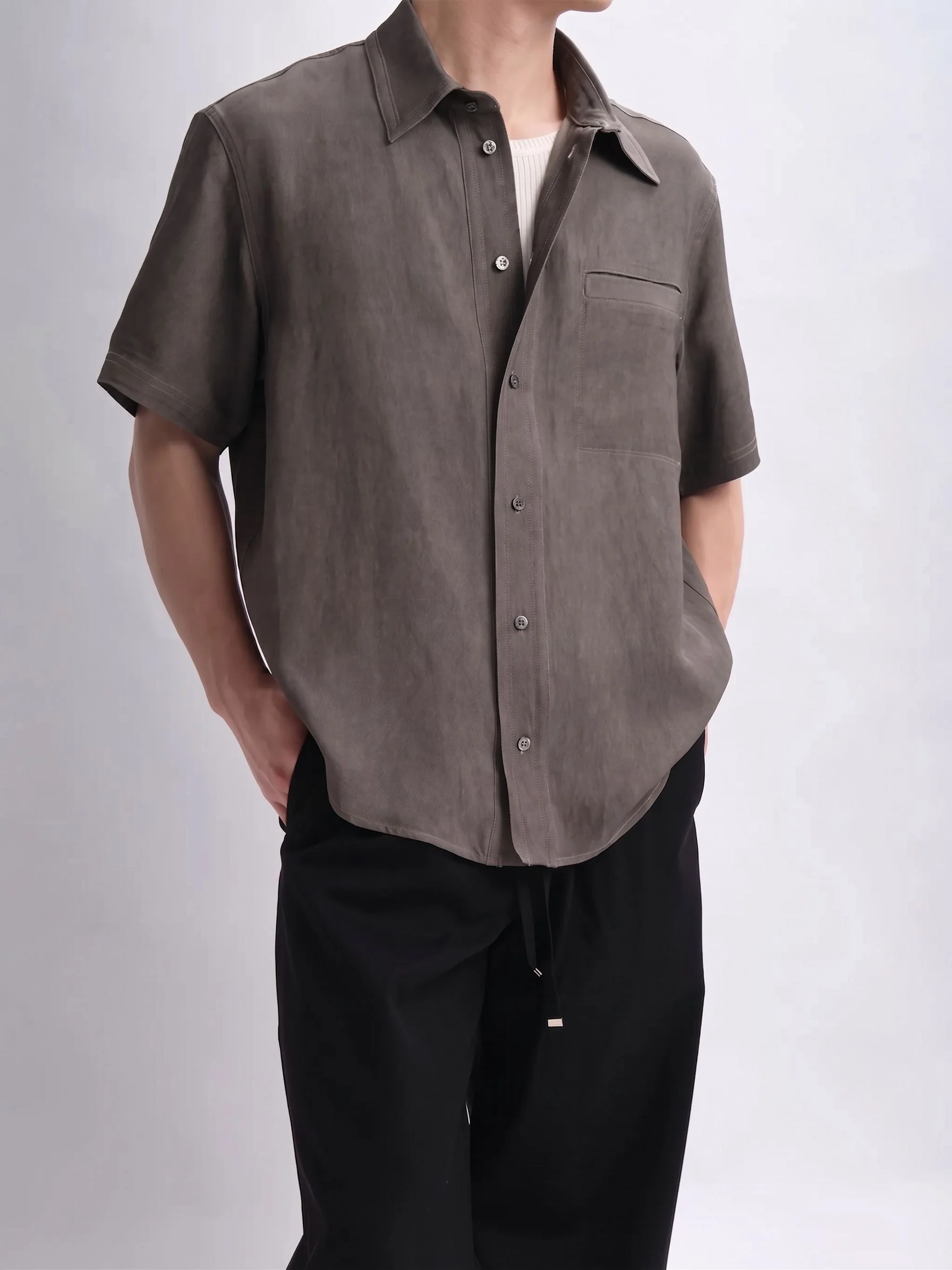 Washed Grey Shirt - Image 2