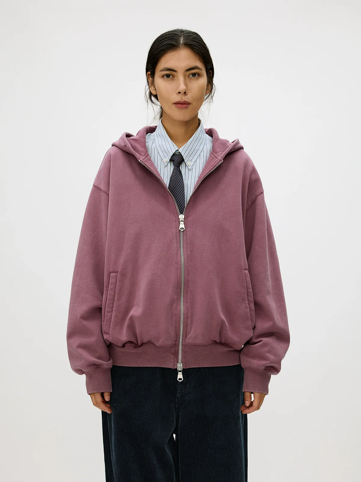 Washed Heavyweight Loopback Zip Hoodie - Image 2