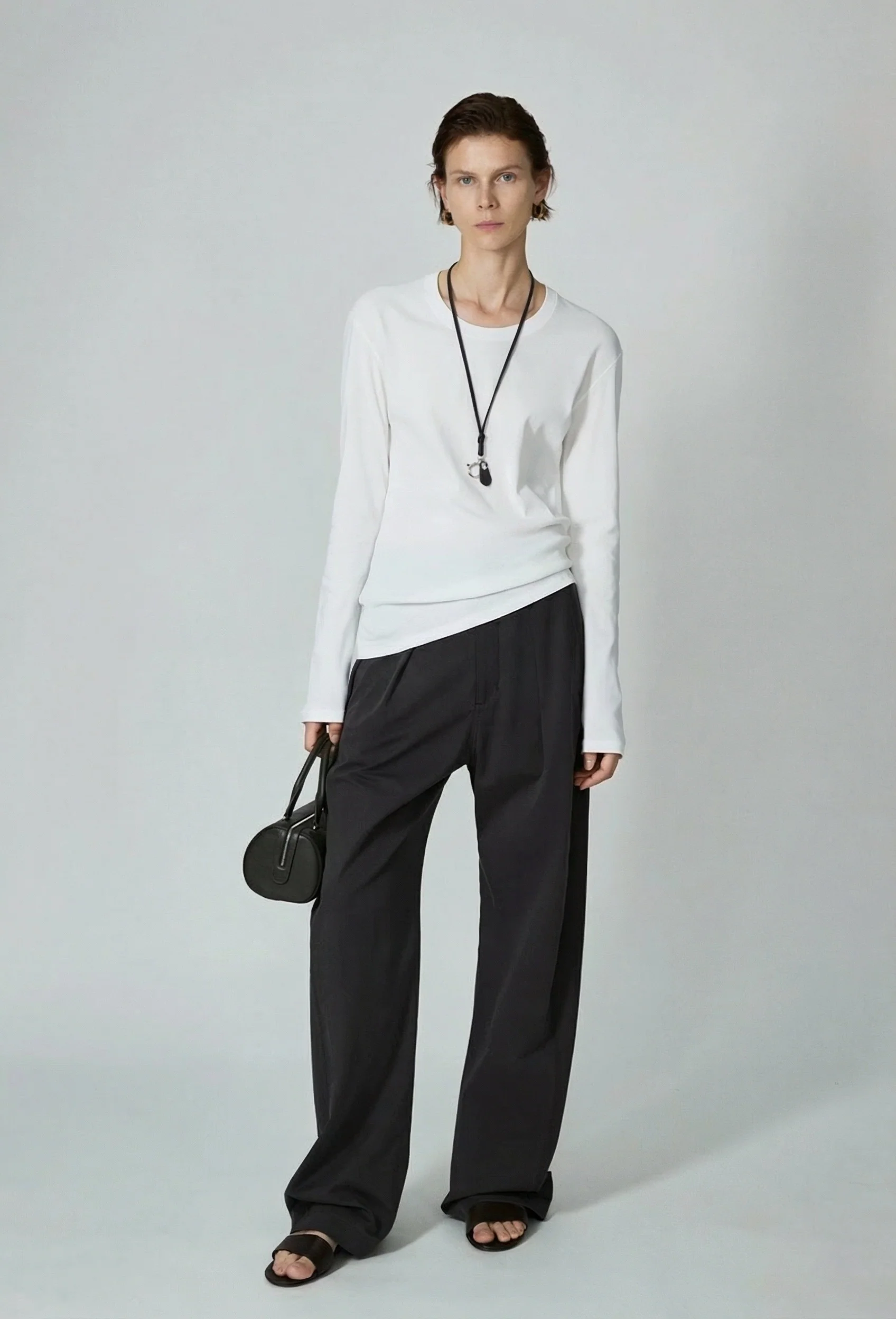 Washed Long‑Staple Cotton Pleated Trousers - Image 4