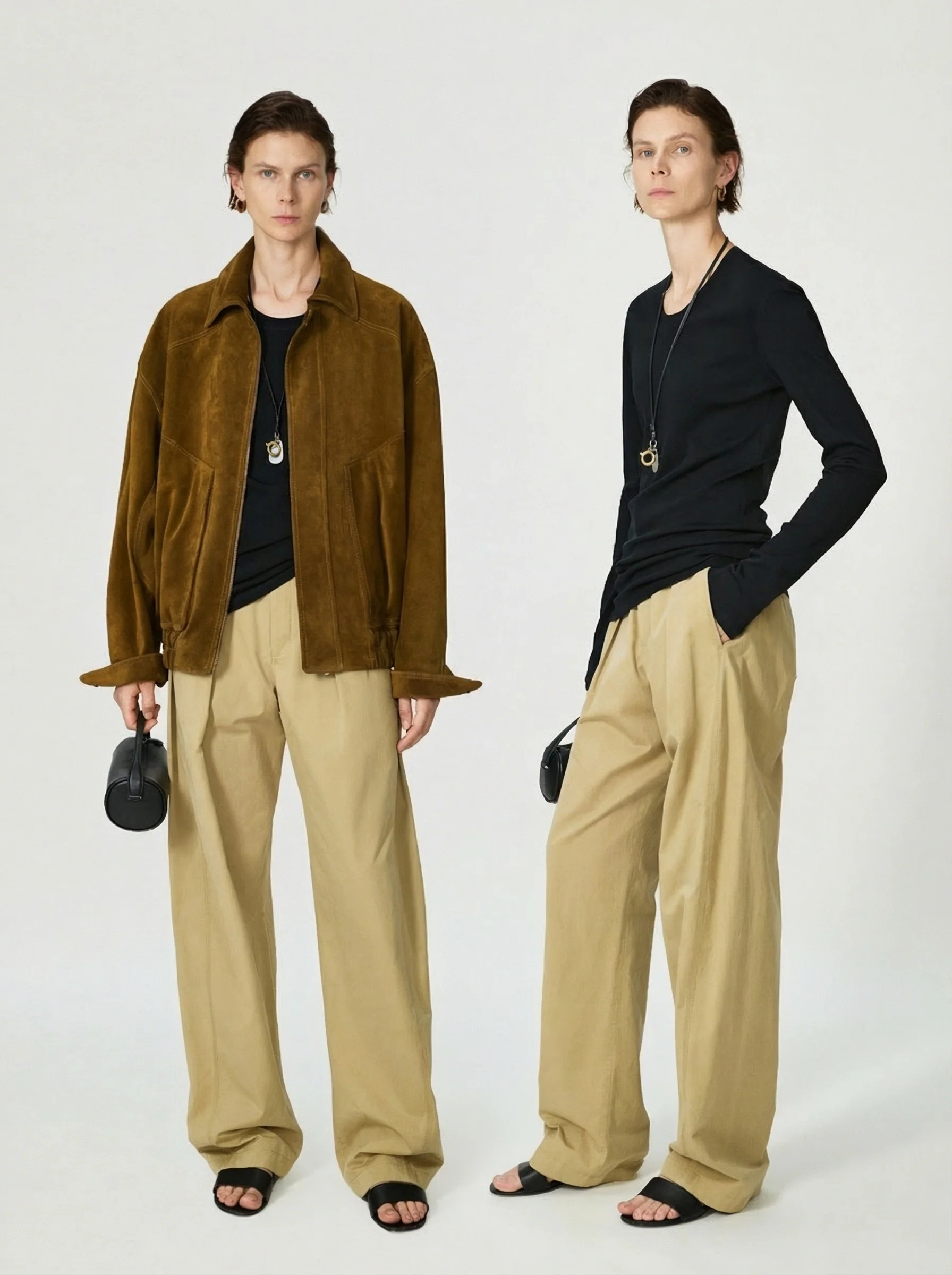 Washed Long‑Staple Cotton Pleated Trousers - Image 5