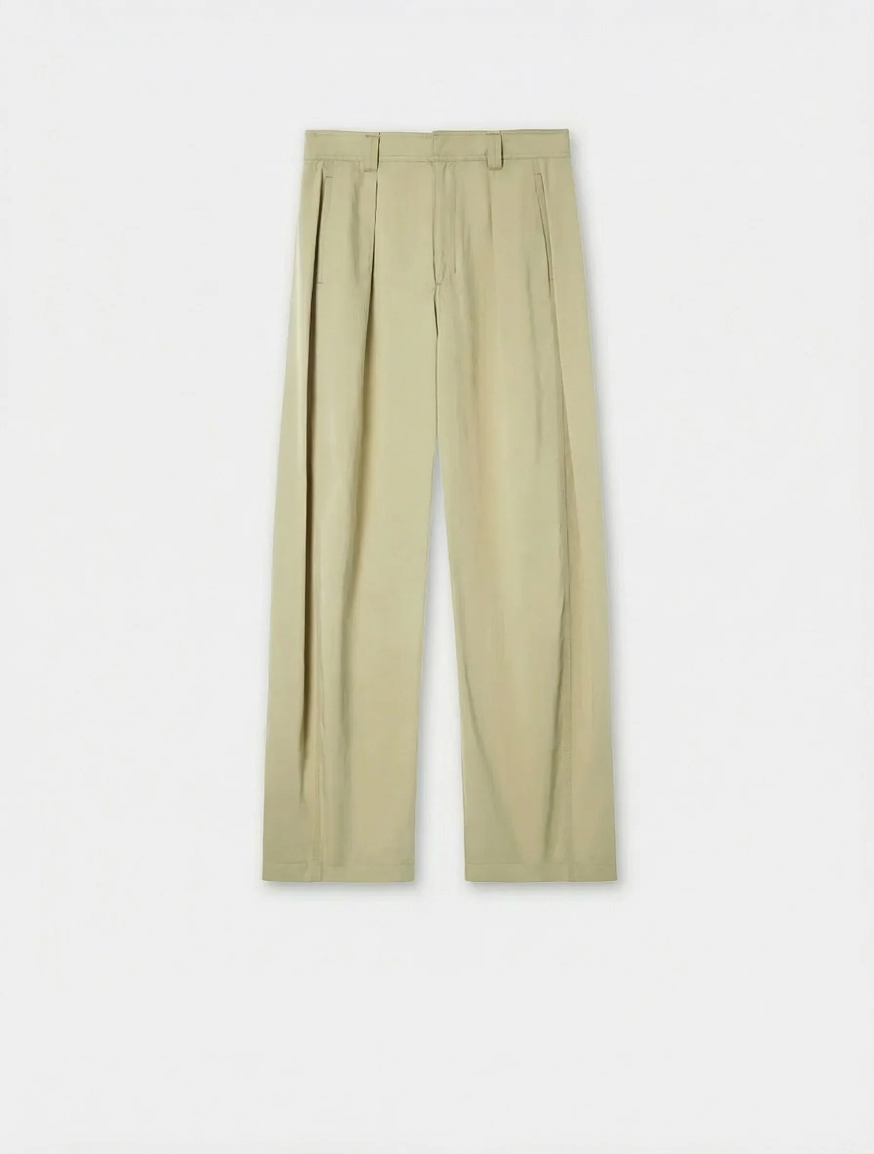 Washed Long‑Staple Cotton Pleated Trousers - Image 7