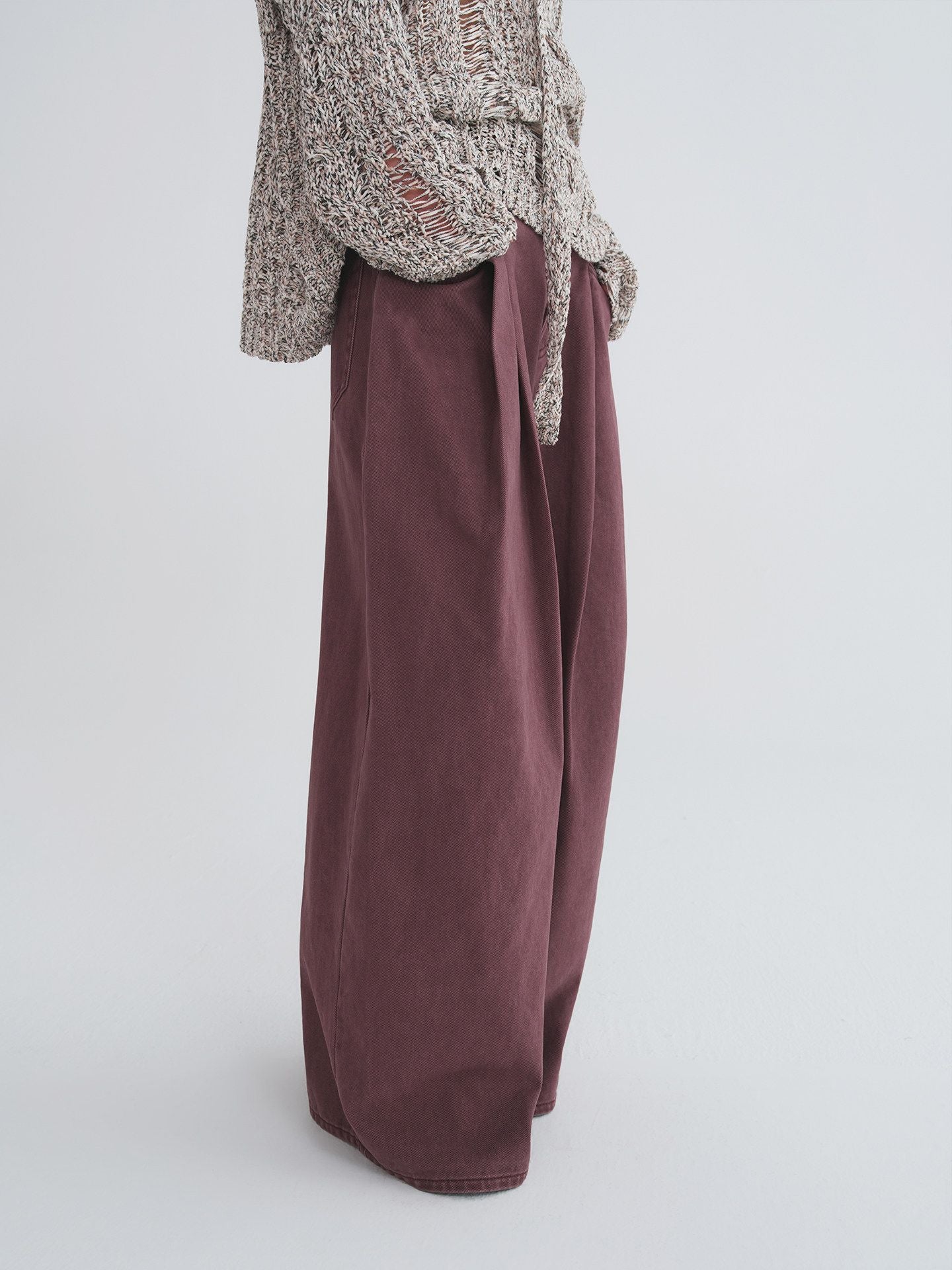 Washed Pleated Trousers - Image 2