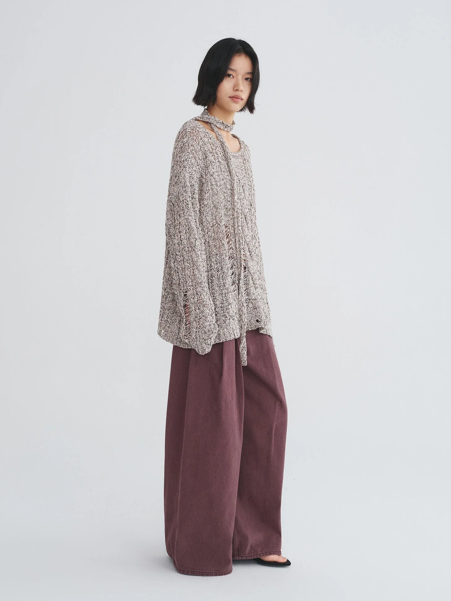 Washed Pleated Trousers - Image 3
