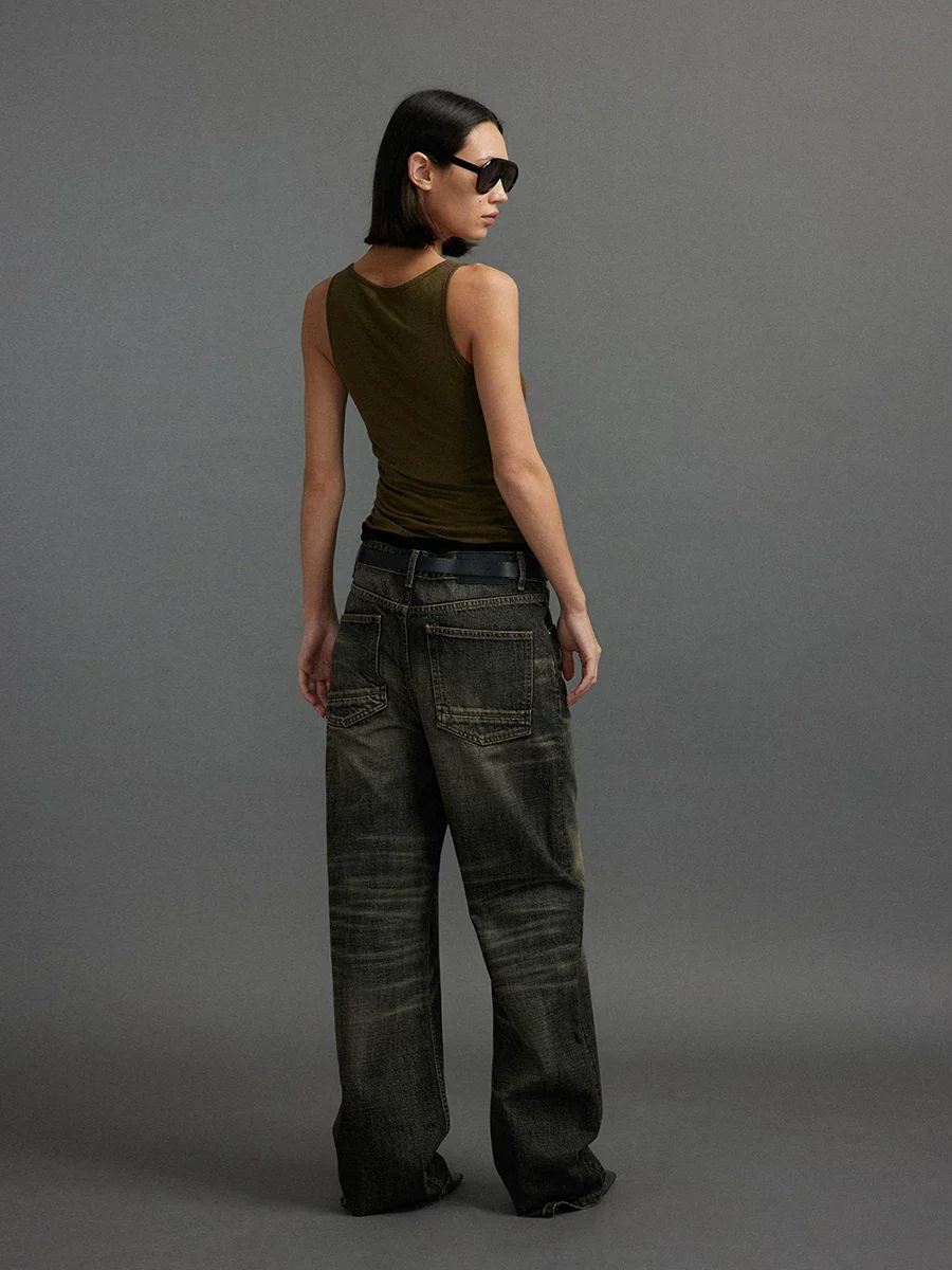 Washed Straight Jeans - Image 3
