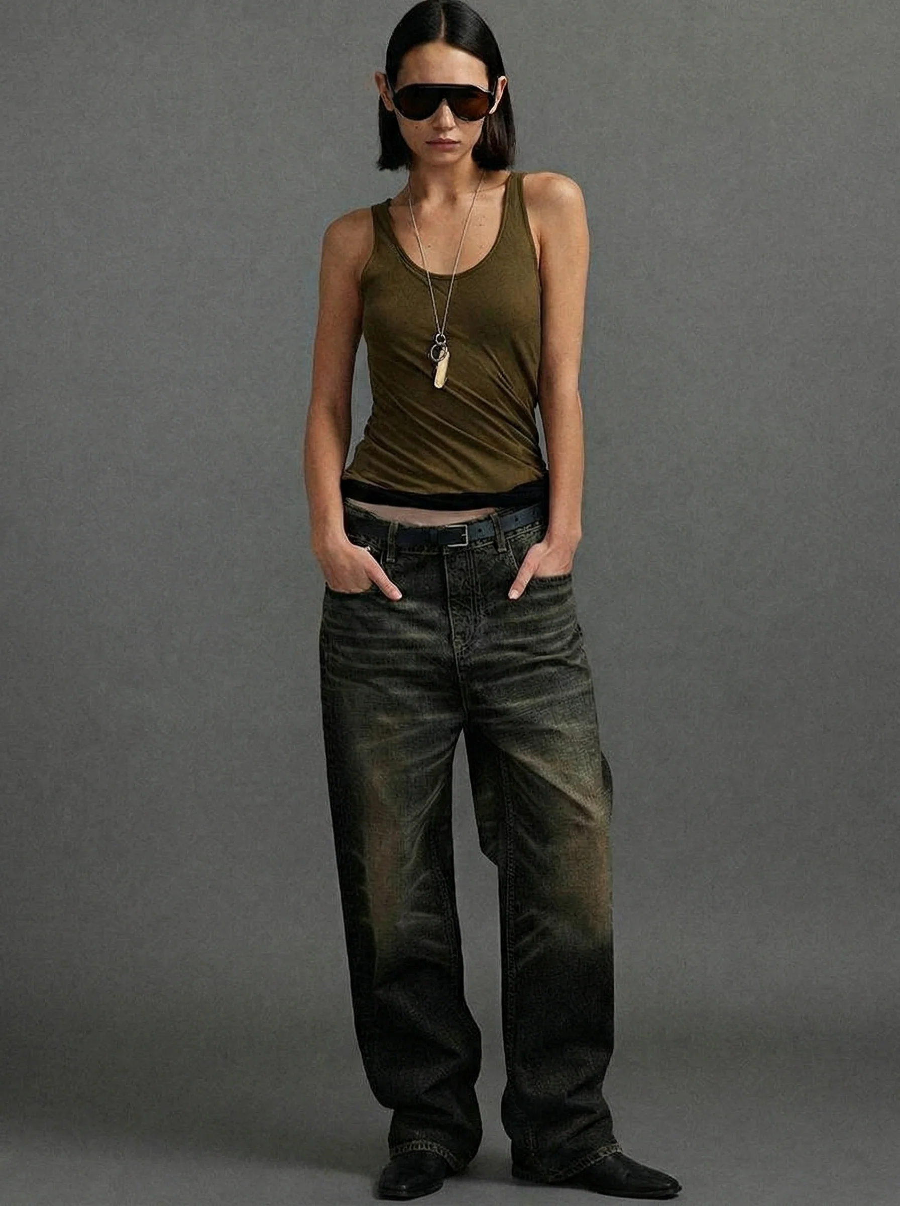 Washed Straight Jeans - Image 5
