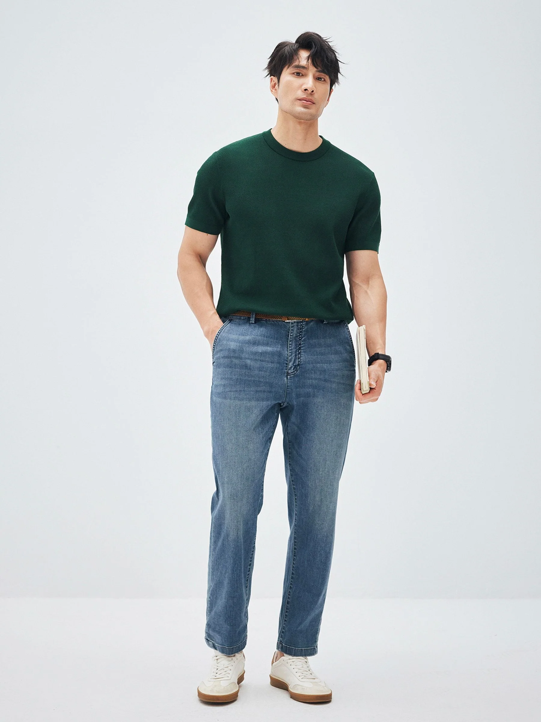 Washed Tapered Jeans - Image 2