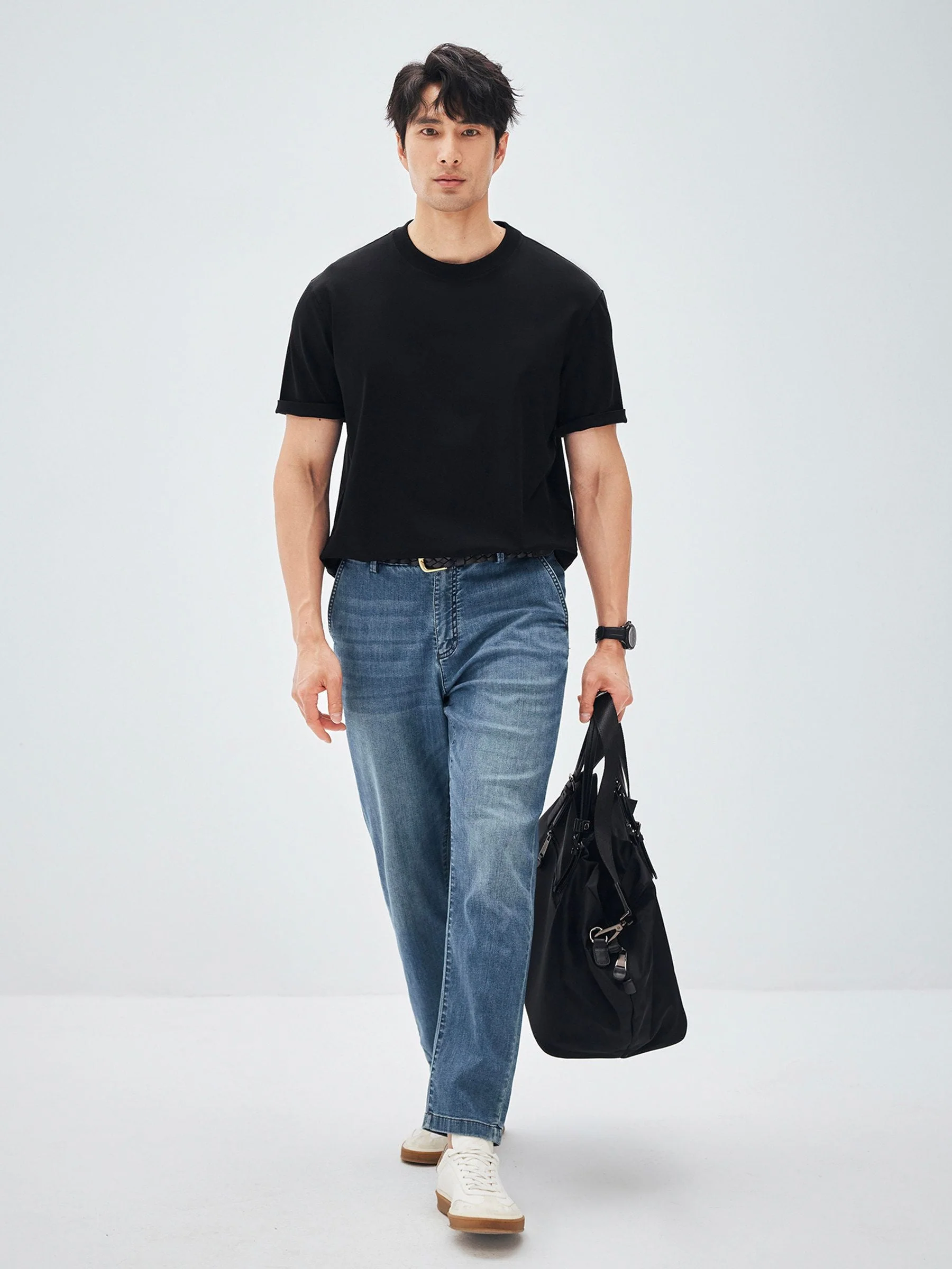 Washed Tapered Jeans - Image 4