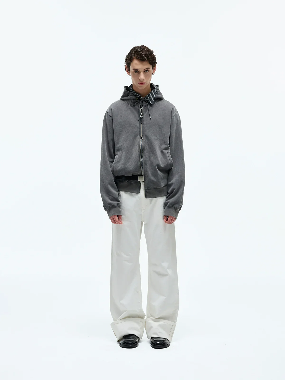 Washed Terry Zip-Up Sweatshirt - Image 3