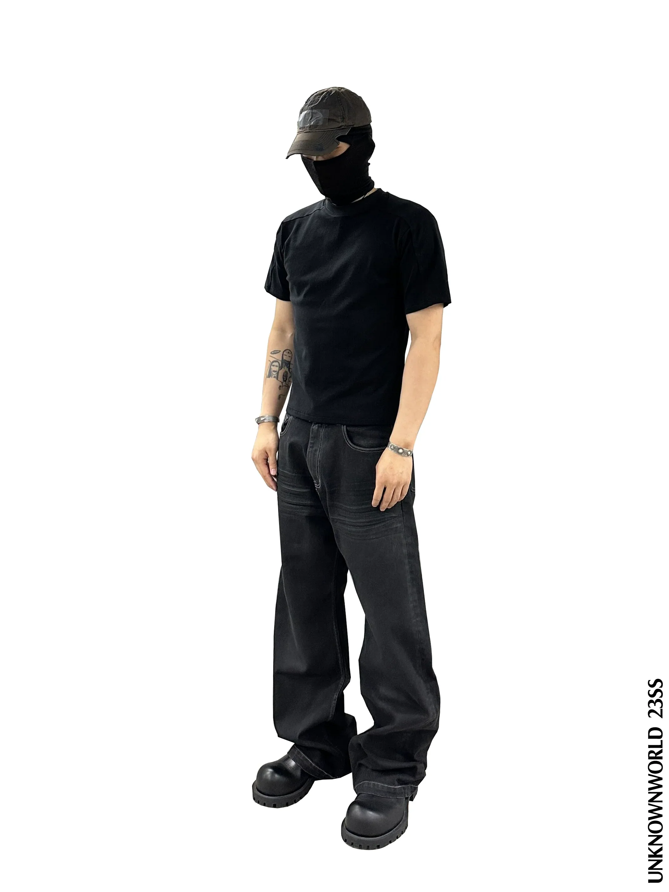 Washed Waxed Wide-Leg Jeans - Image 2