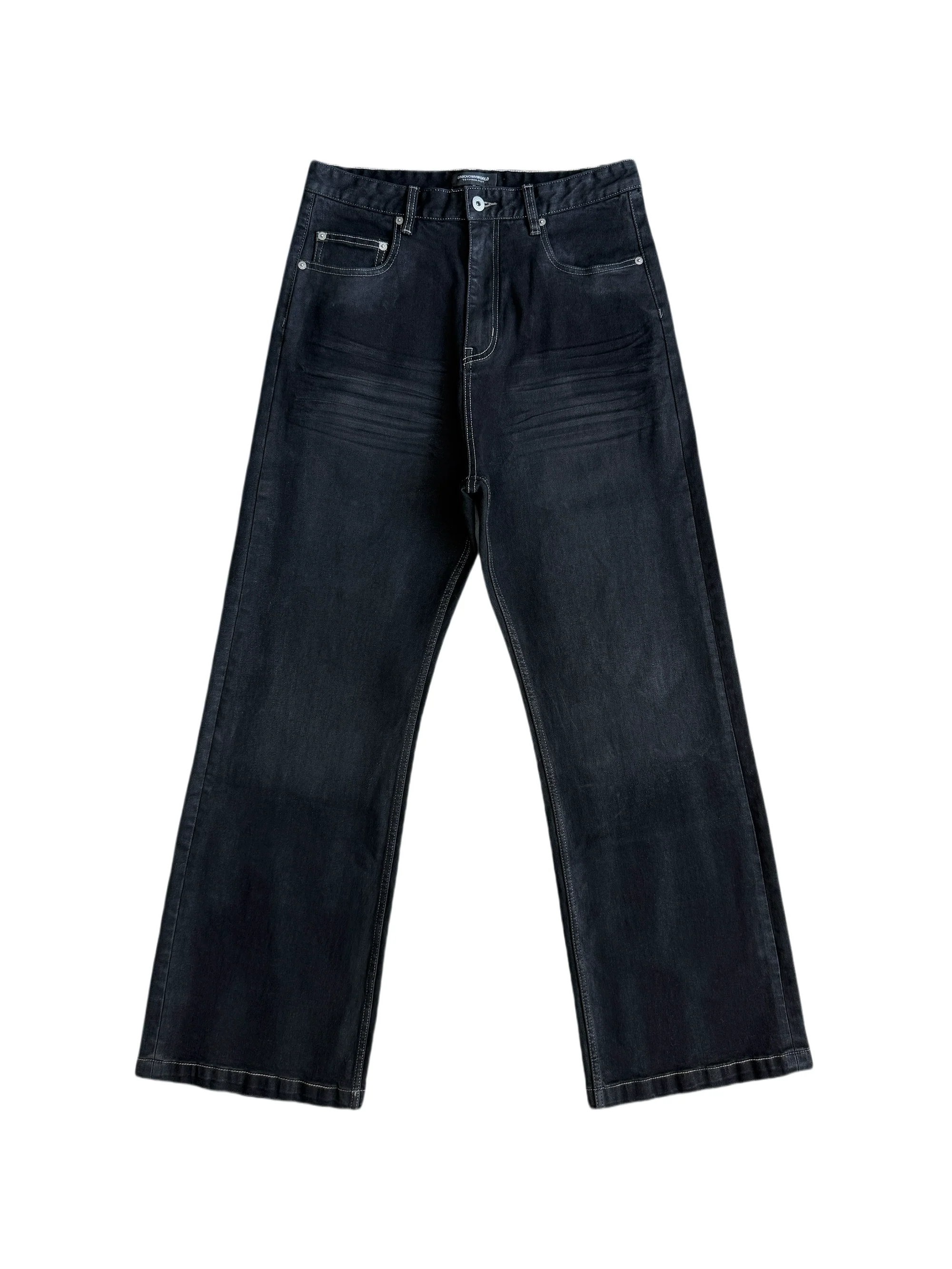 Washed Waxed Wide-Leg Jeans - Image 6