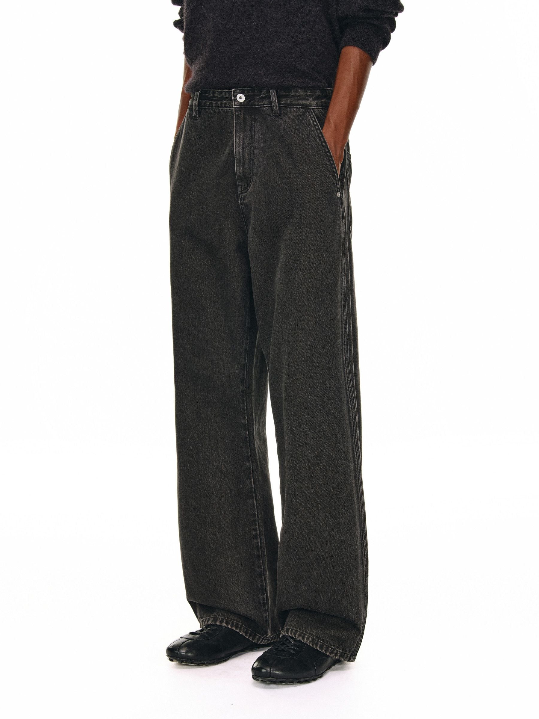 Washed Wide Jeans