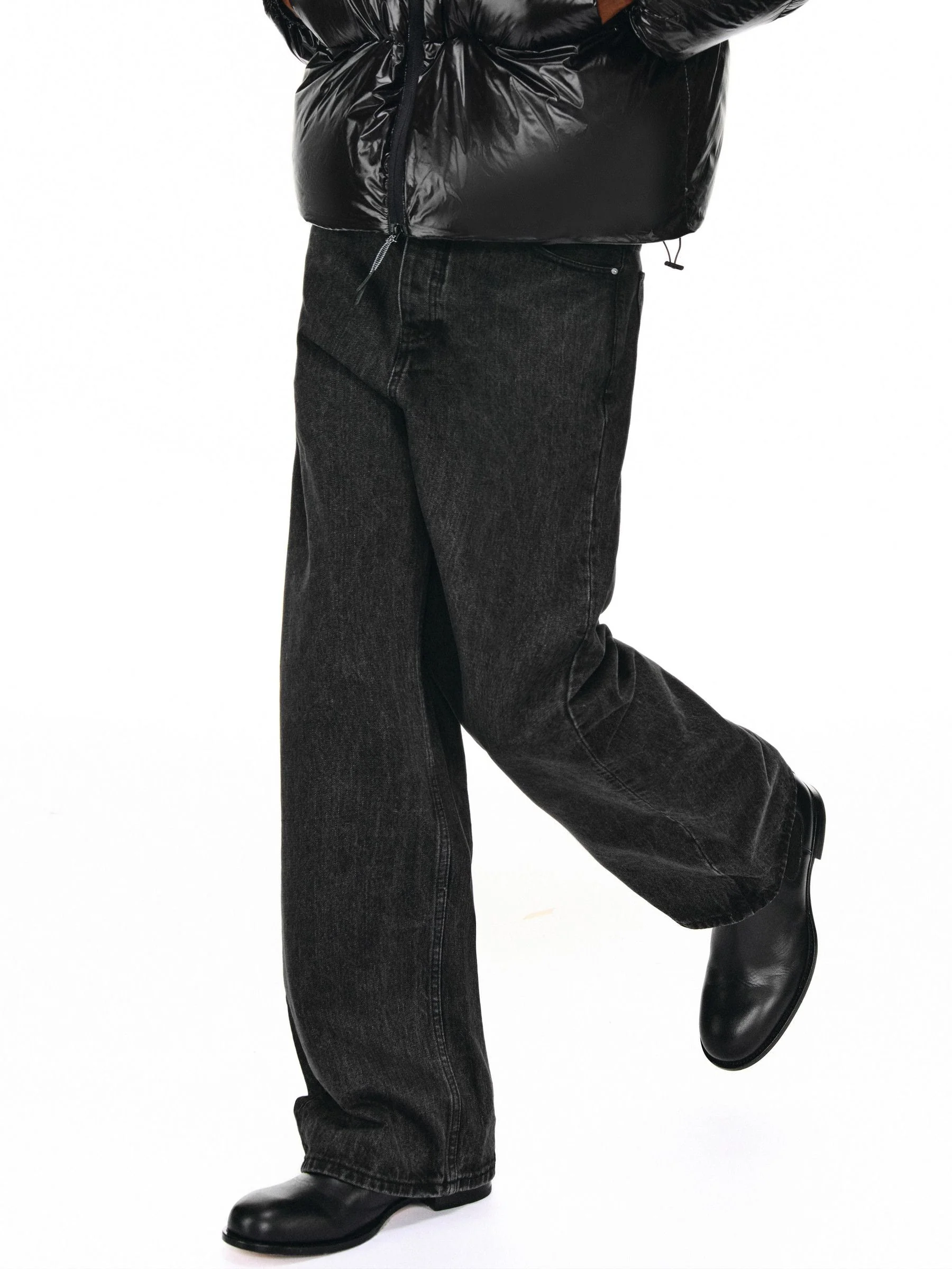 Washed Wide Jeans - Image 3