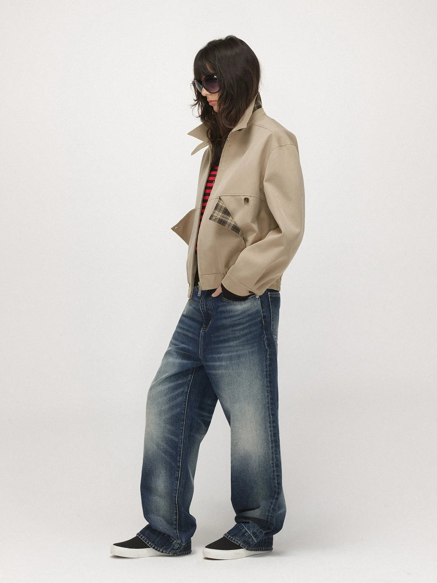 Washed Wide-Leg Jeans - Image 2