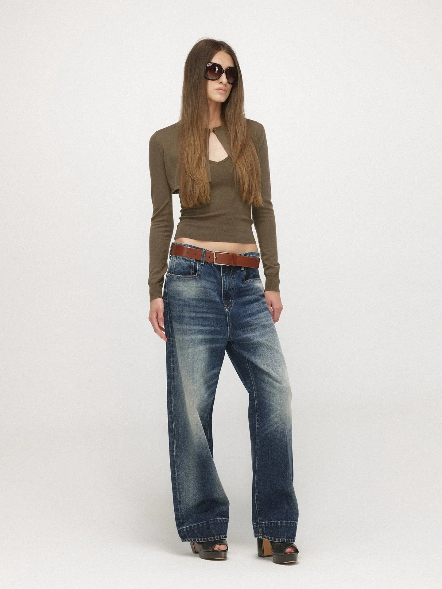 Washed Wide-Leg Jeans - Image 3