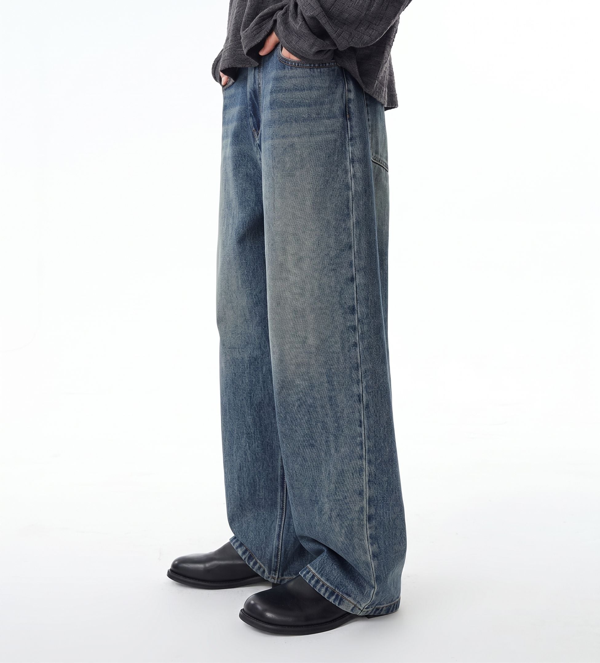 Washed Wide-Leg Jeans - Image 5