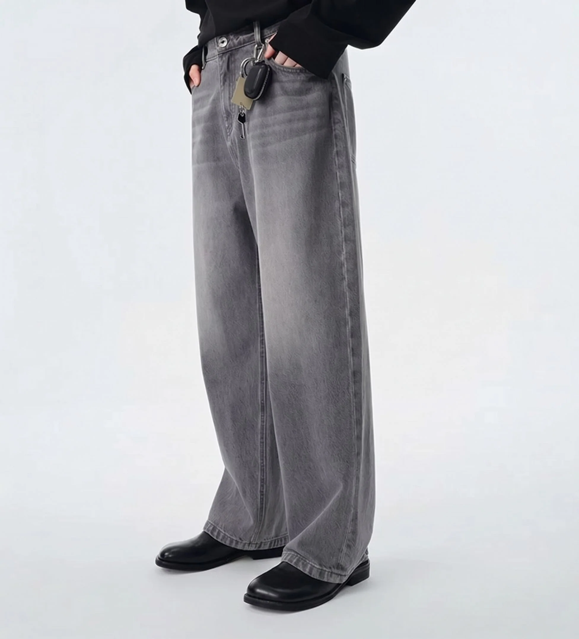 Washed Wide-Leg Jeans - Image 6