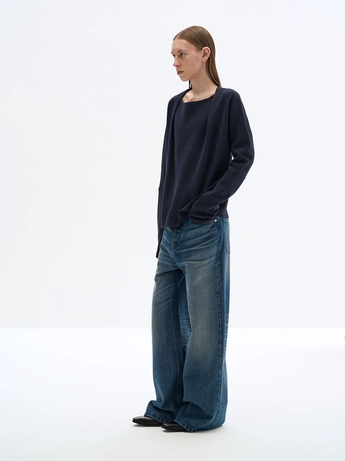 Washed Wide-Leg Jeans - Image 2