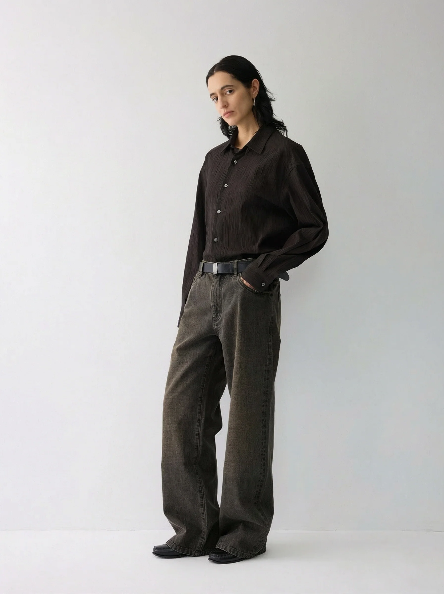 Washed Wide-Leg Jeans - Image 5