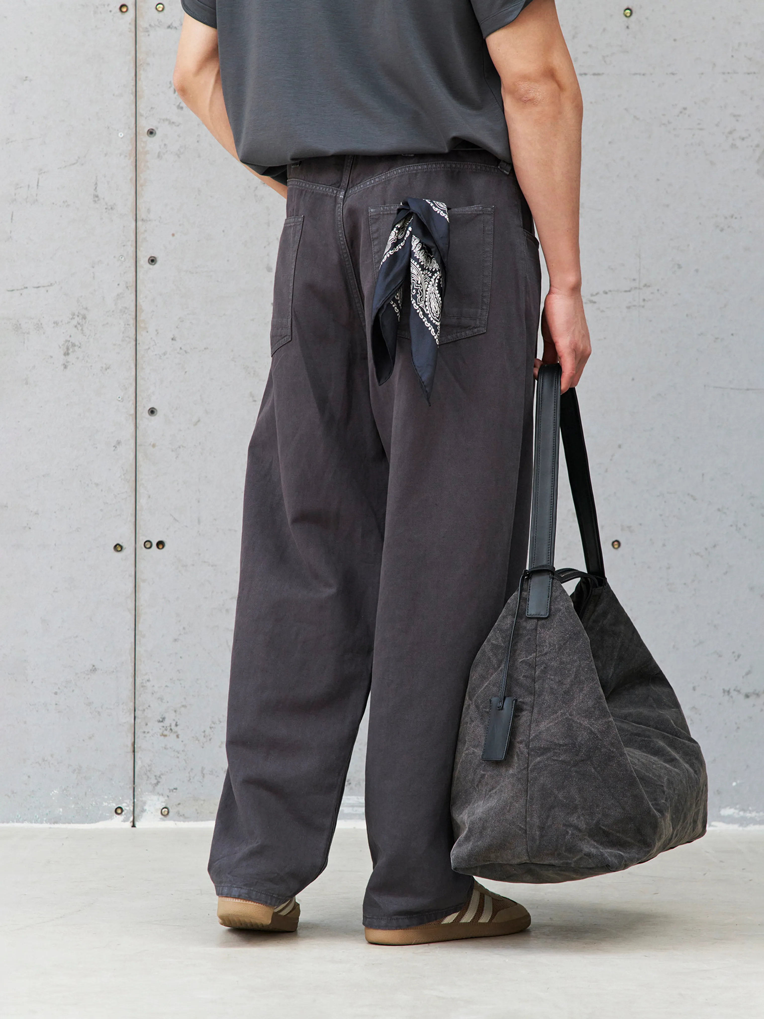 Washed Wide-Leg Pants - Image 4
