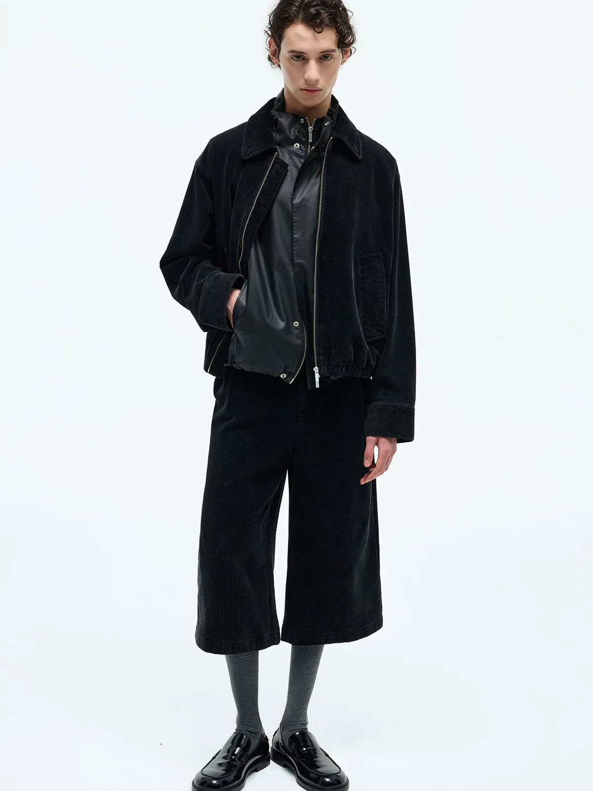 Washed Wide-Wale Corduroy Zip Jacket - Image 4