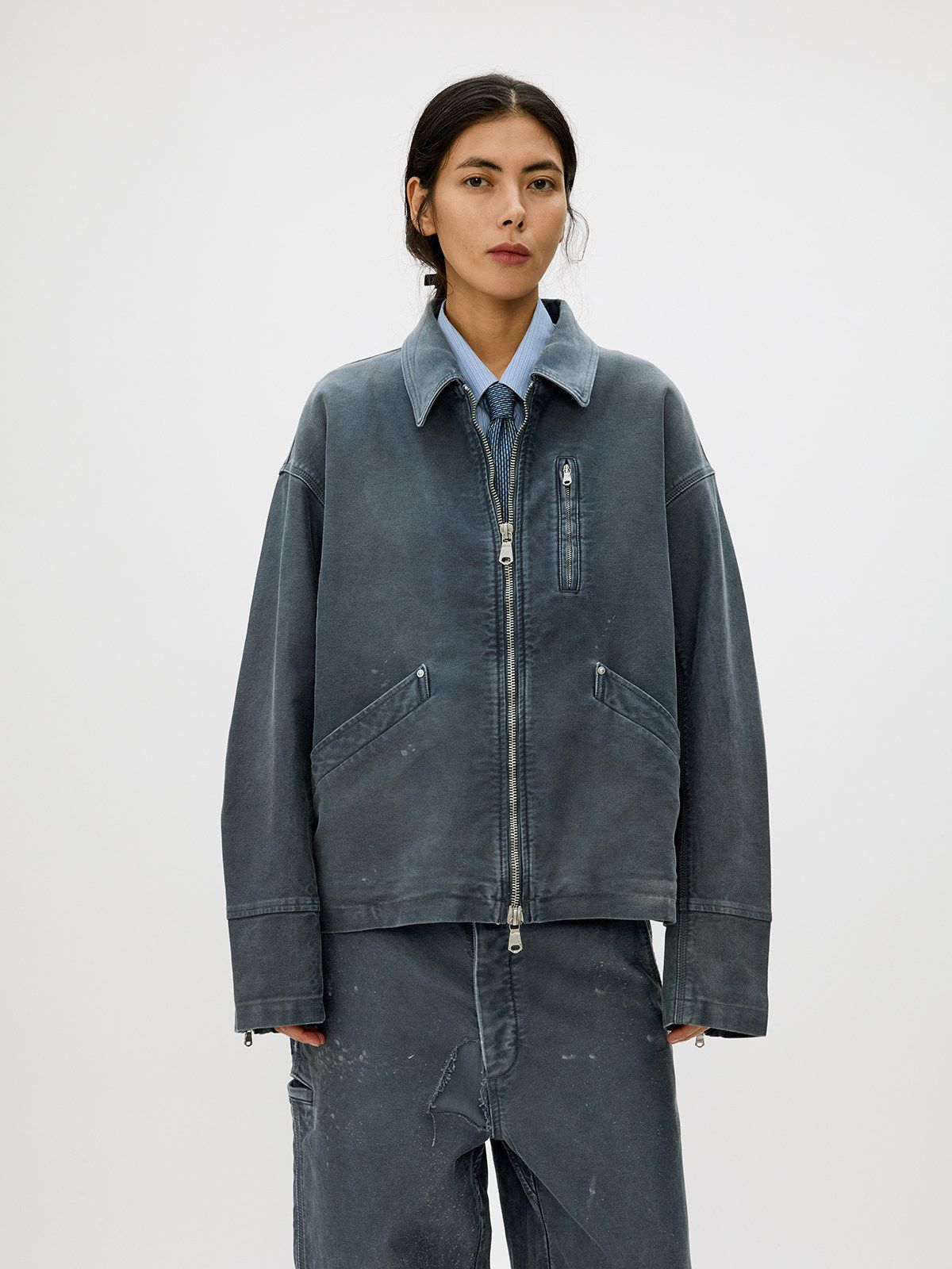 Washed Zip Jacket - Image 3