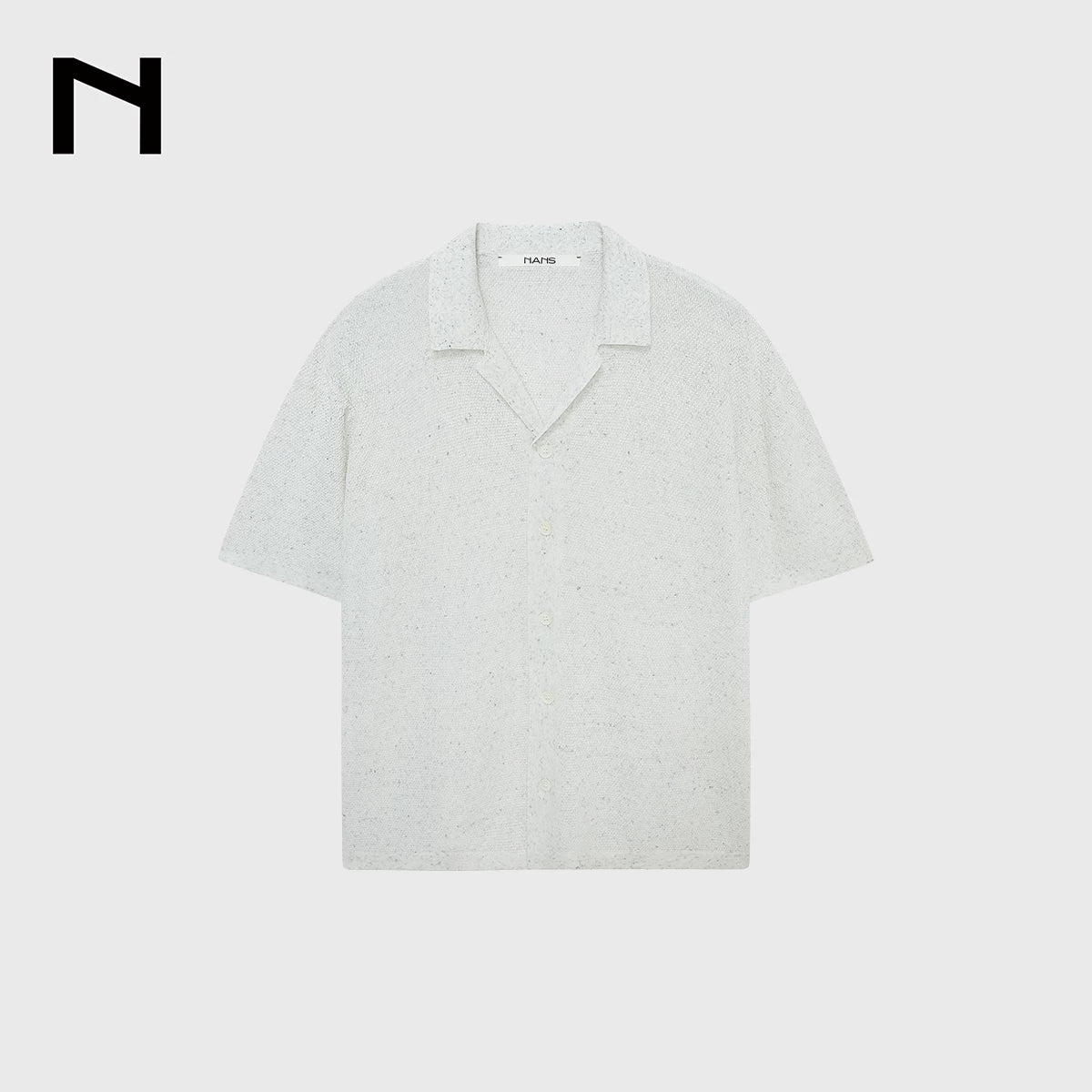 Washi Linen Camp-Collar Knit Cardigan - Image 6