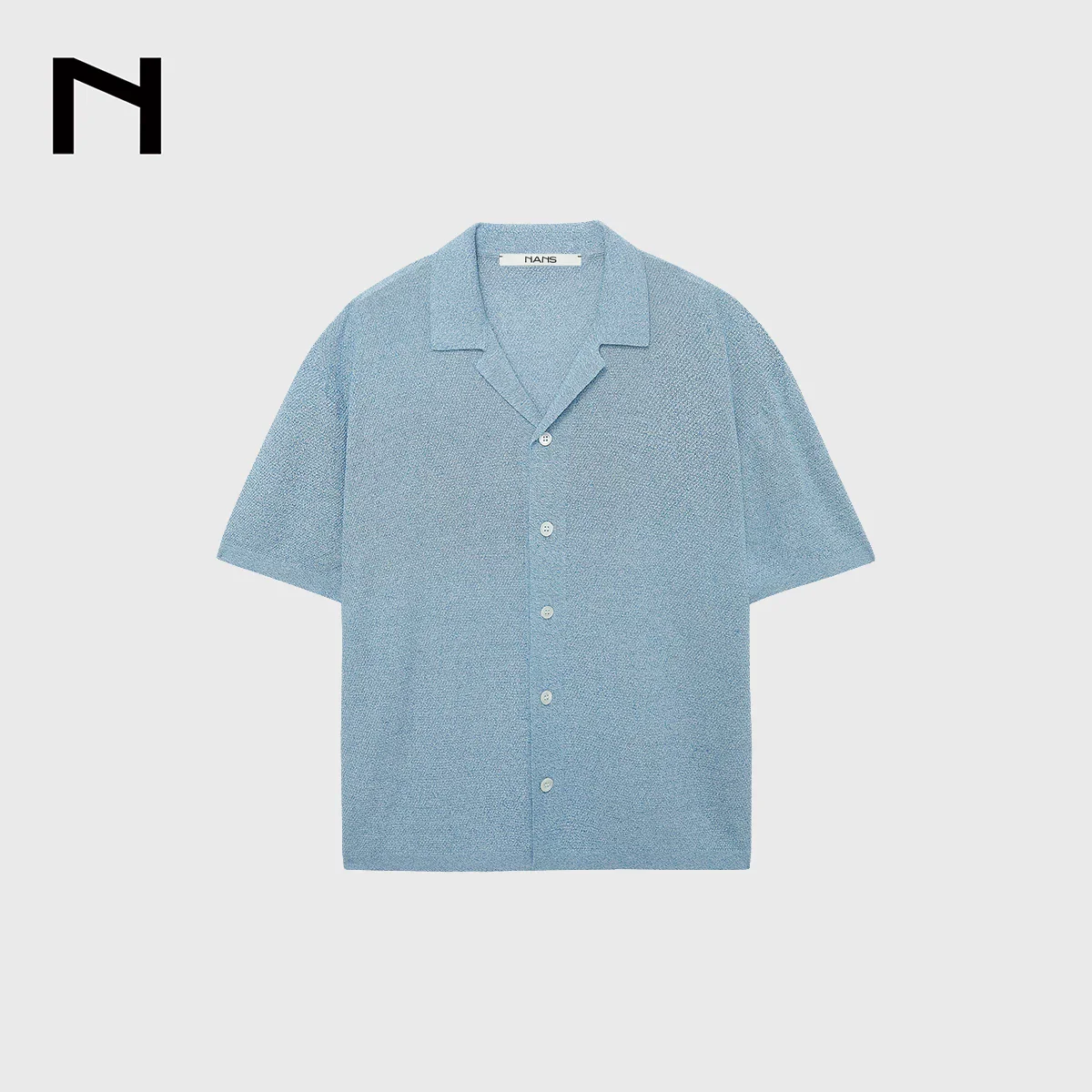 Washi Linen Camp-Collar Knit Cardigan - Image 7