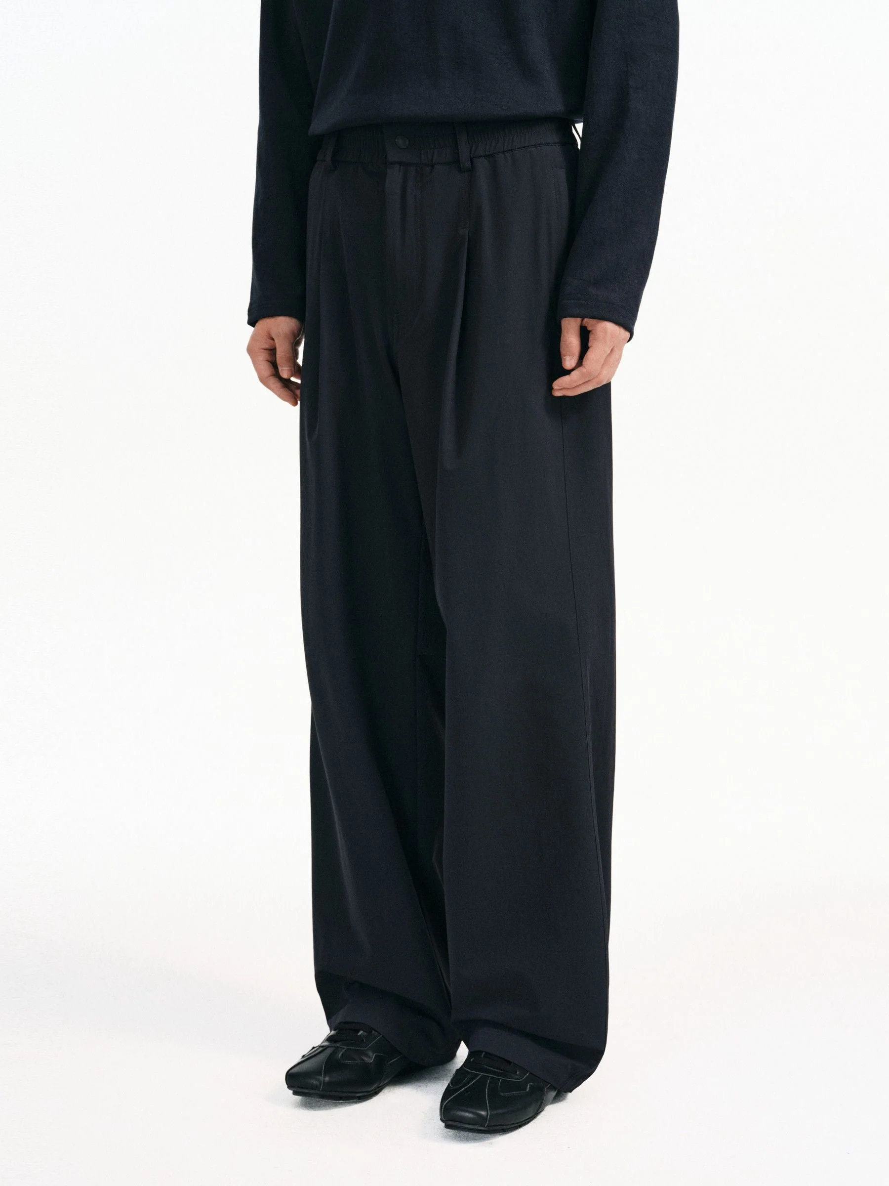 Water-Repellent Wide-Leg Trousers - Image 2