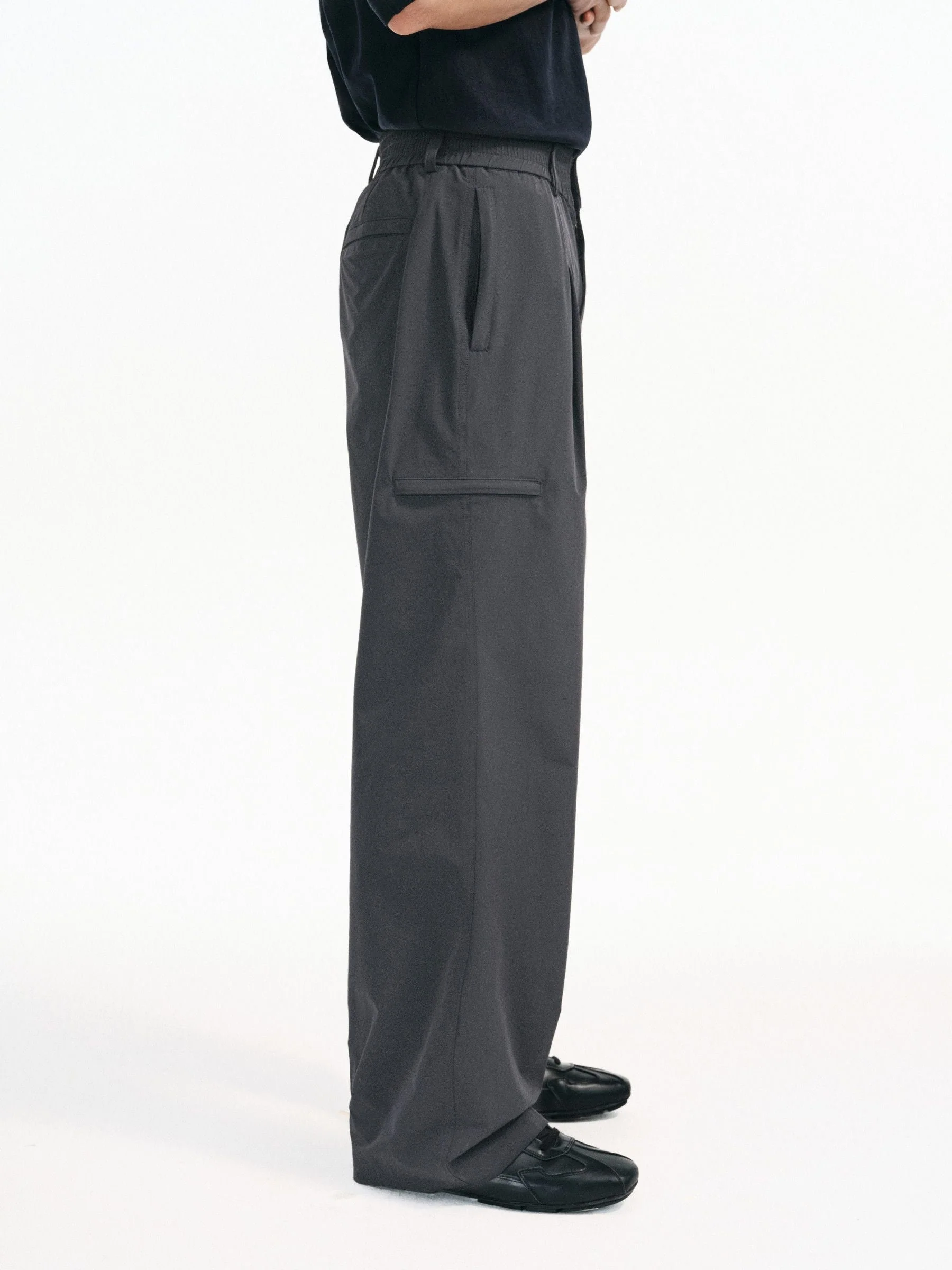 Water-Repellent Wide-Leg Trousers - Image 3