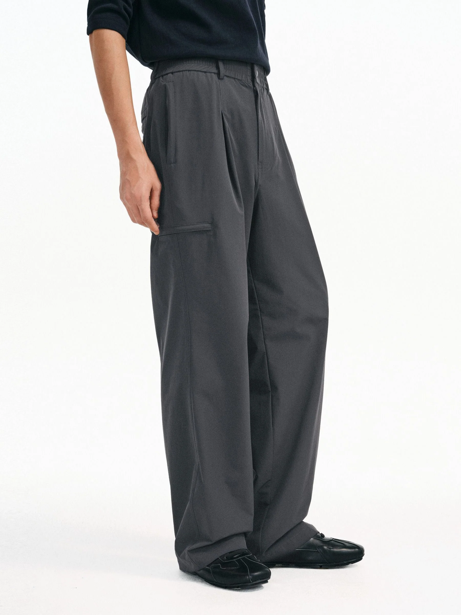 Water-Repellent Wide-Leg Trousers - Image 5