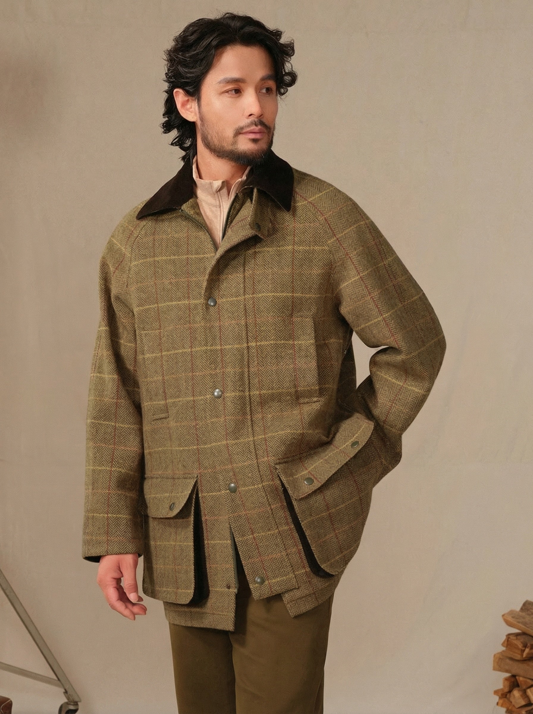 Waterproof Wool Tweed Field Jacket - Image 2